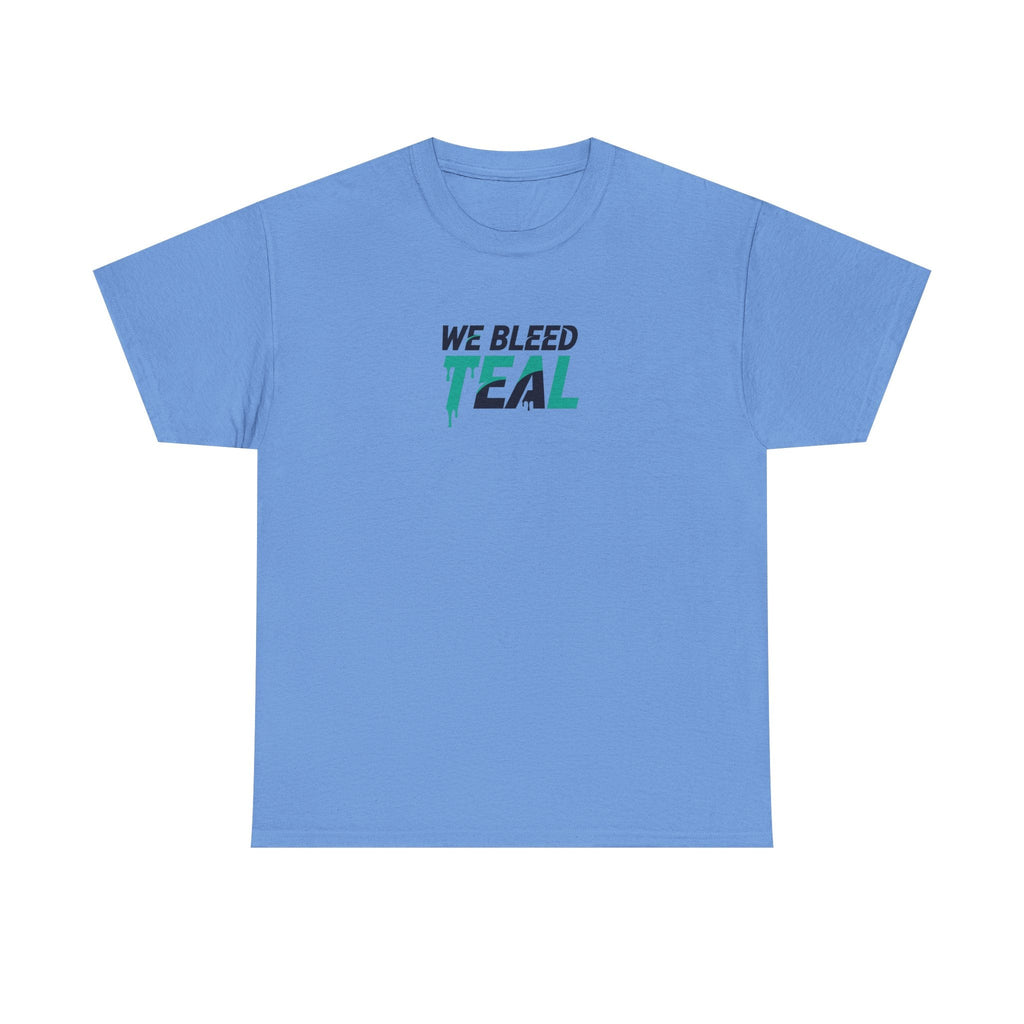 Teal Heart Tee - Unisex Heavy Cotton T-Shirt, Gift for Sports Fans, Casual Wear, Team Spirit Apparel, Soft Cotton Tee, Everyday Comfort Printify