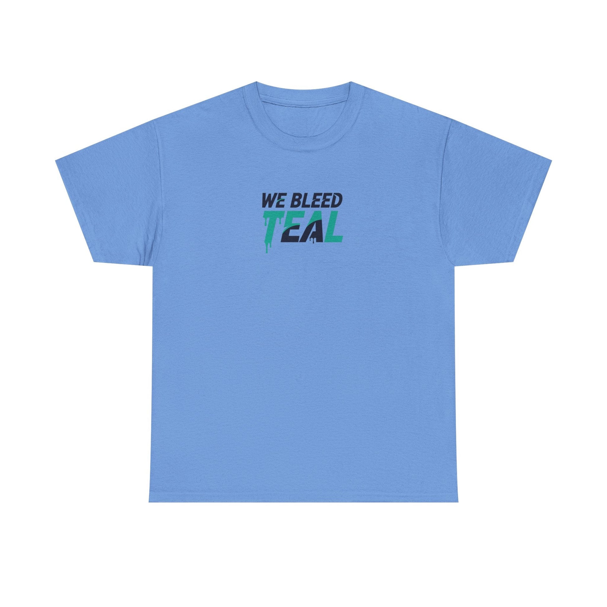 Teal Heart Tee - Unisex Heavy Cotton T-Shirt, Gift for Sports Fans, Casual Wear, Team Spirit Apparel, Soft Cotton Tee, Everyday Comfort Printify