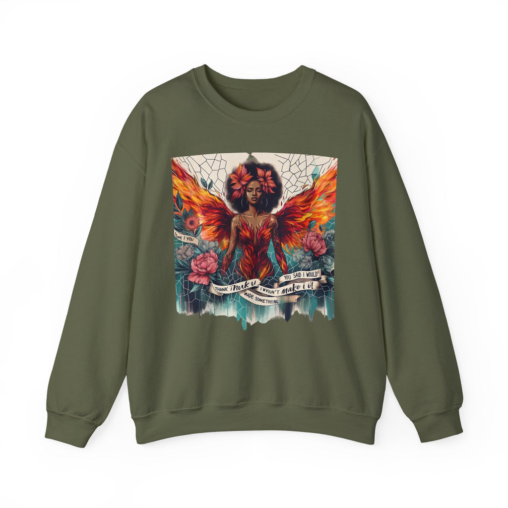 Artistic Phoenix Crewneck Sweatshirt - Cozy Unisex Apparel, Perfect for Casual Wear, Gift for Art Lovers, Birthday, Warmth & Style Printify