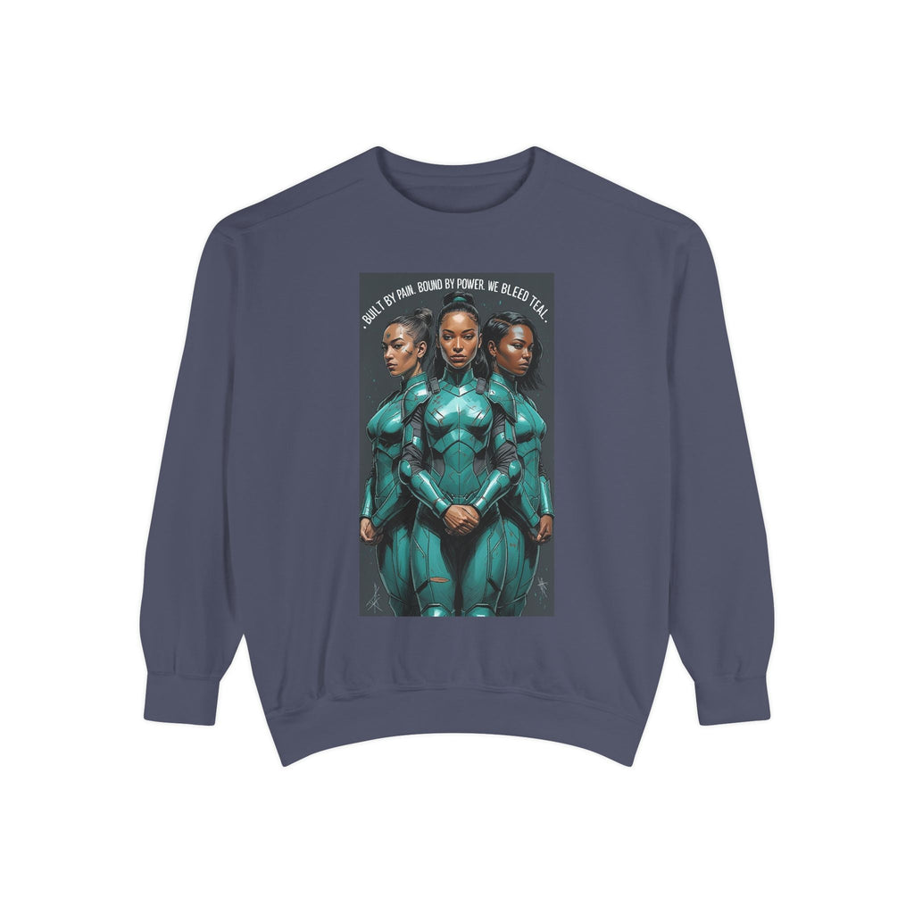 Empowering Graphic Sweatshirt for Fans of Sci-Fi, Unique Gift for Her, Cozy Lounge Wear, Perfect for Birthdays, Holiday, or Everyday Style Printify