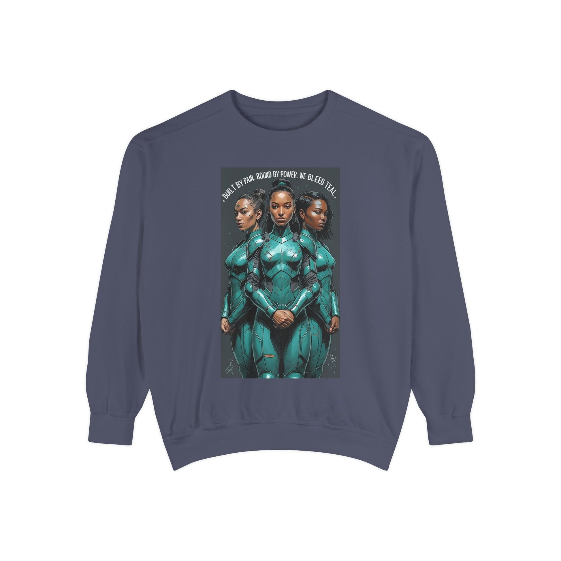 Empowering Graphic Sweatshirt for Fans of Sci-Fi, Unique Gift for Her, Cozy Lounge Wear, Perfect for Birthdays, Holiday, or Everyday Style Printify