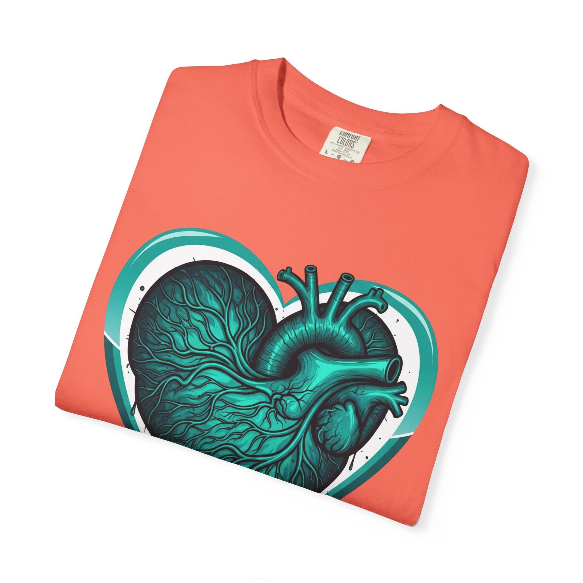 Teal Heart T-Shirt, Unisex Casual Shirt, Heart Health Awareness Tee, Gift for Men & Women, Comfortable Everyday Wear, We Bleed Teal Printify