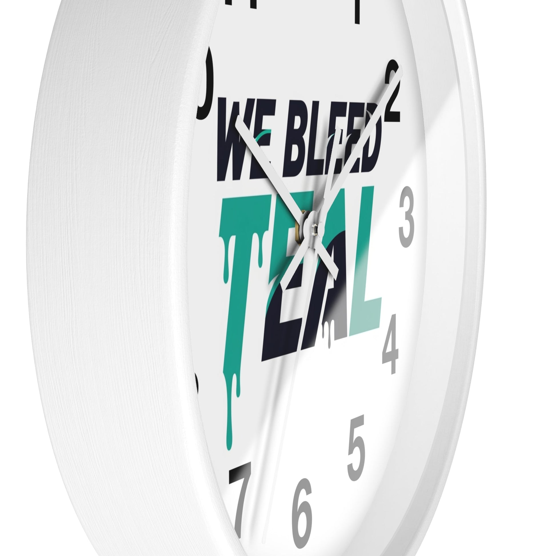 Teal Spirit Wall Clock - Perfect for Sports Fans, Home Decor, Gift for Game Day, Team Motivation, Unique Office Decoration Printify