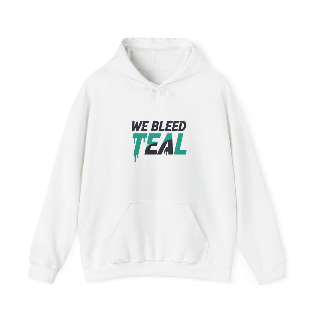 Teal Heart Hoodie - Unisex Heavy Blend Sweatshirt, Perfect for Gamers, Sport Fans, Casual Wear, Gift for Holidays Printify