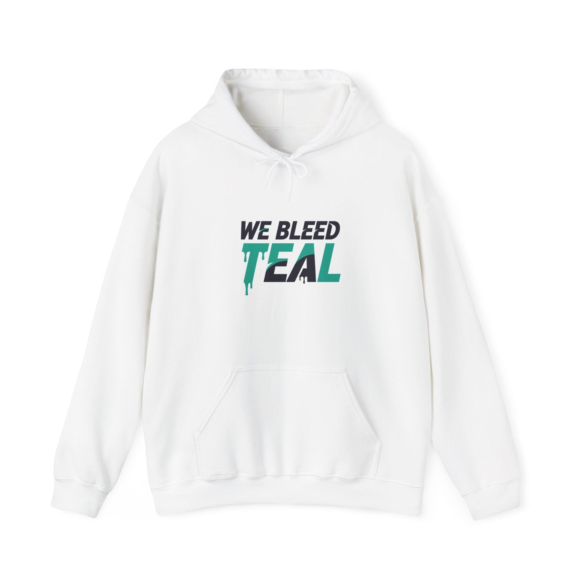 Teal Heart Hoodie - Unisex Heavy Blend Sweatshirt, Perfect for Gamers, Sport Fans, Casual Wear, Gift for Holidays Printify