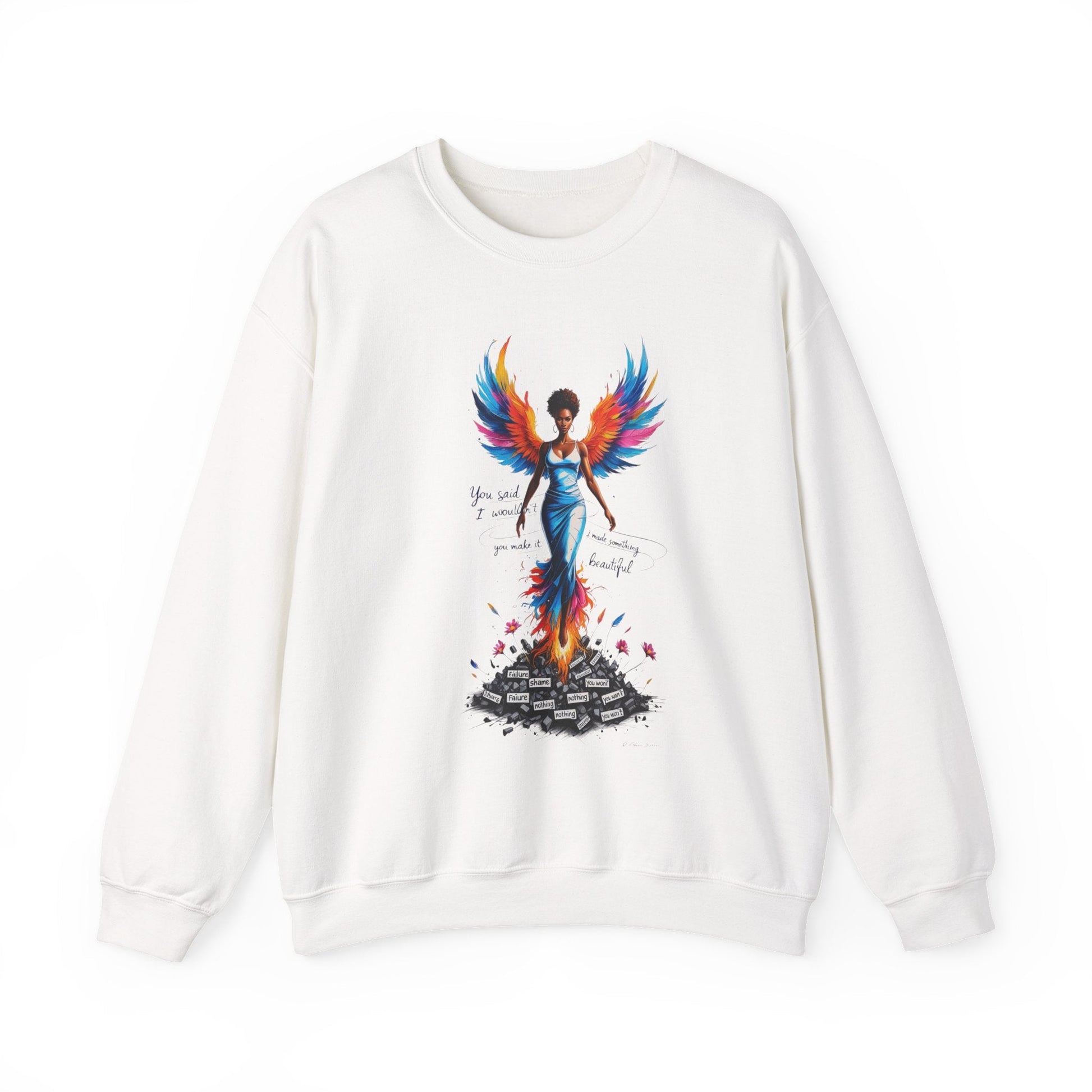 Phoenix Rising Sweatshirt - Inspirational Unisex Crewneck for Empowerment, Gift for Her, Motivational Apparel, Cozy Casual Wear, [...] Printify