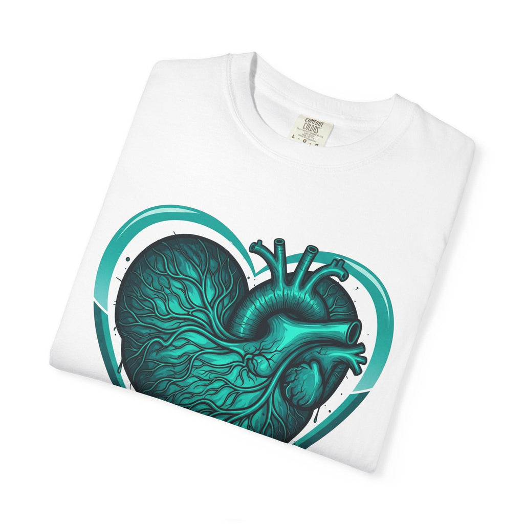 Teal Heart T-Shirt, Unisex Casual Shirt, Heart Health Awareness Tee, Gift for Men & Women, Comfortable Everyday Wear, We Bleed Teal Printify