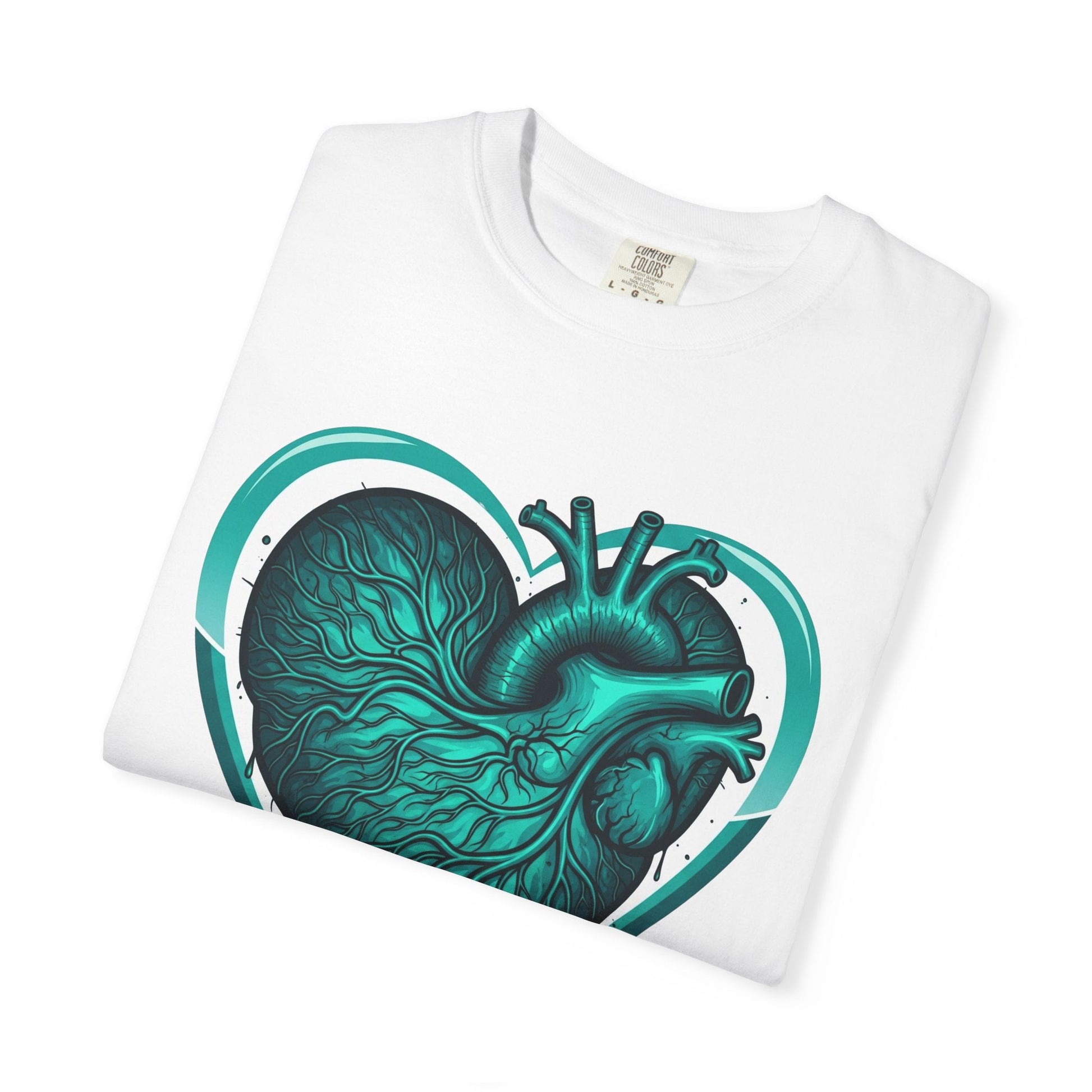 Teal Heart T-Shirt, Unisex Casual Shirt, Heart Health Awareness Tee, Gift for Men & Women, Comfortable Everyday Wear, We Bleed Teal Printify