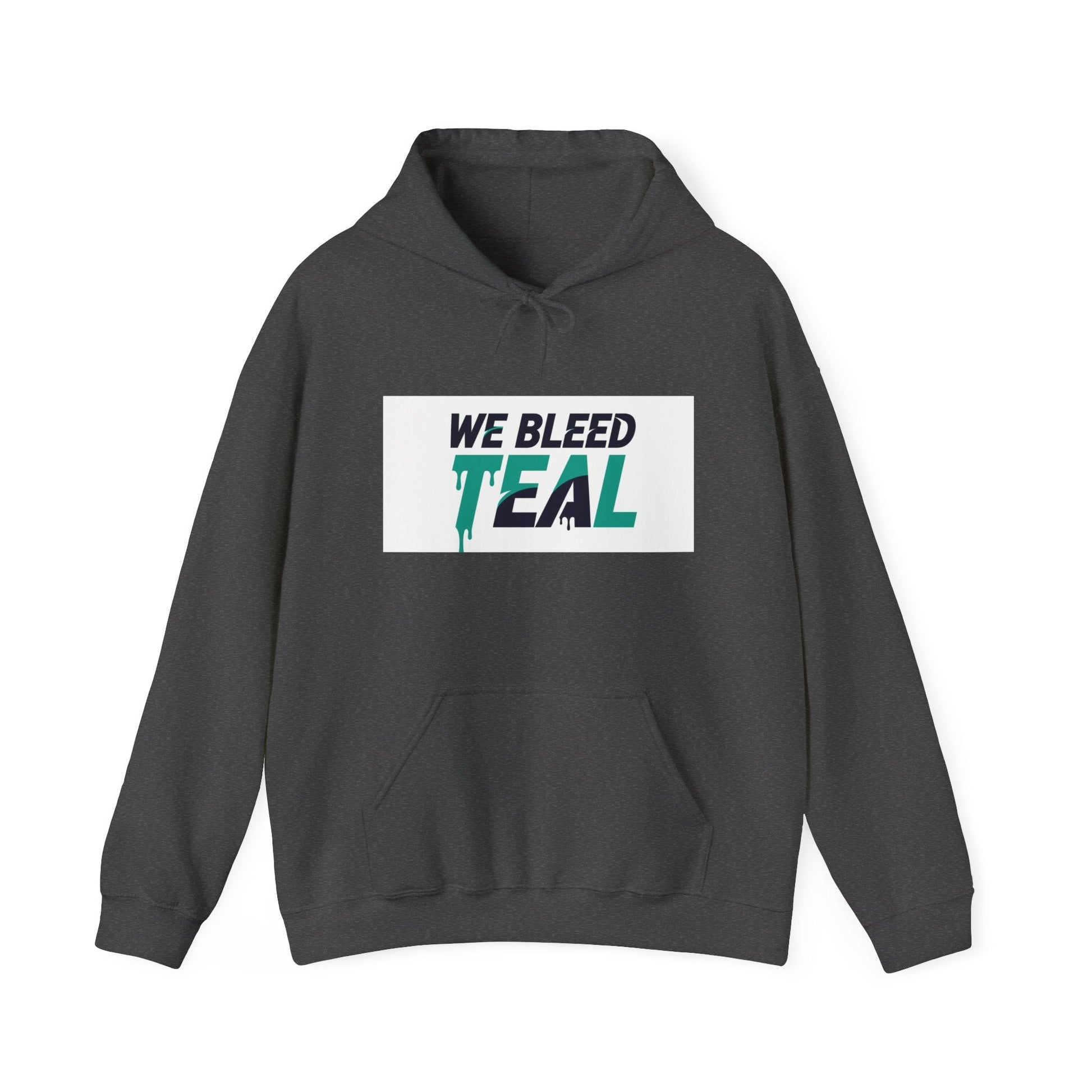 Teal Heart Hoodie - Unisex Heavy Blend Sweatshirt, Perfect for Gamers, Sport Fans, Casual Wear, Gift for Holidays Printify