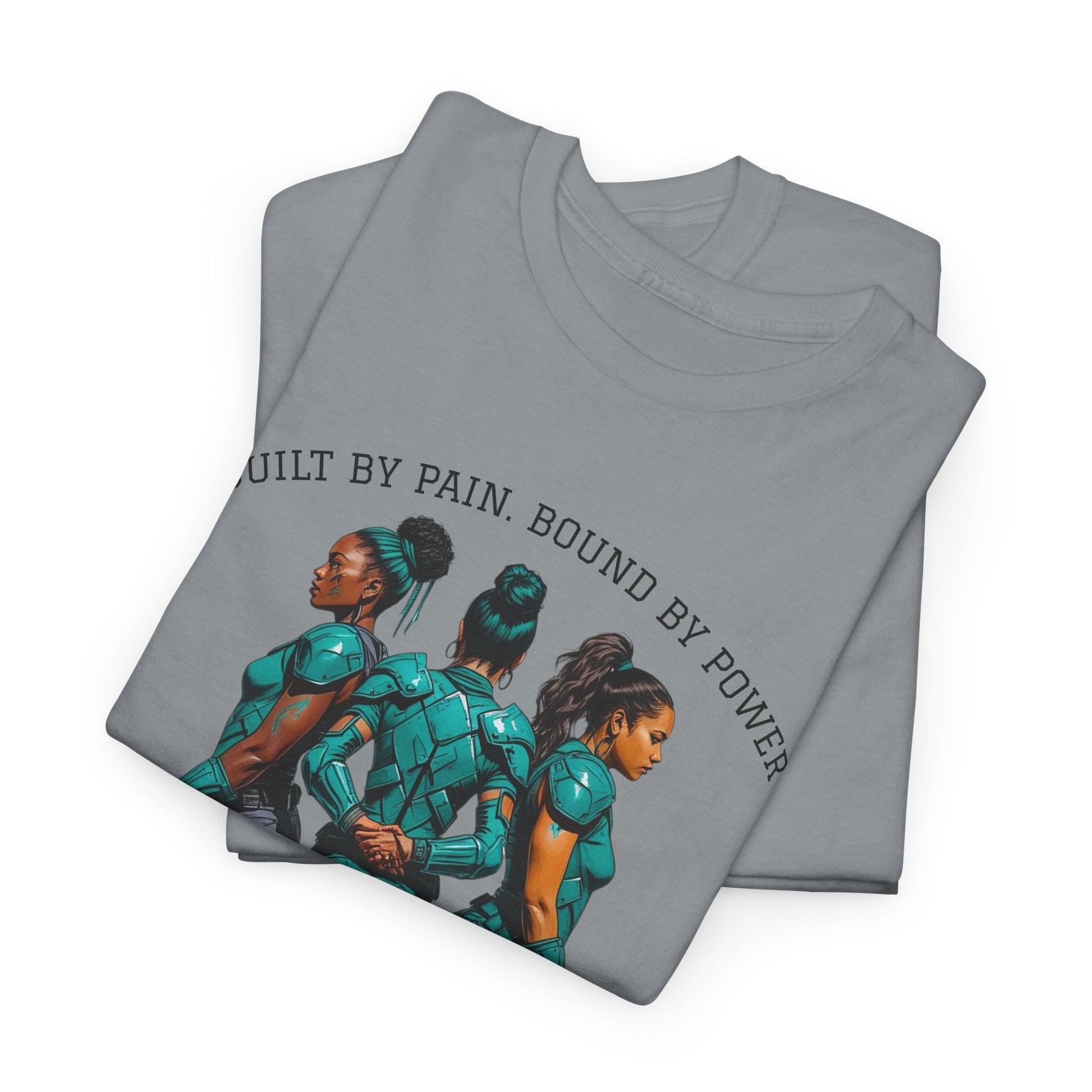 Empowering Unisex Heavy Cotton Tee - We Bleed, We Rise, Everyday Heroes, Stylish Casual Wear, Gift for Superhero Fans Printify