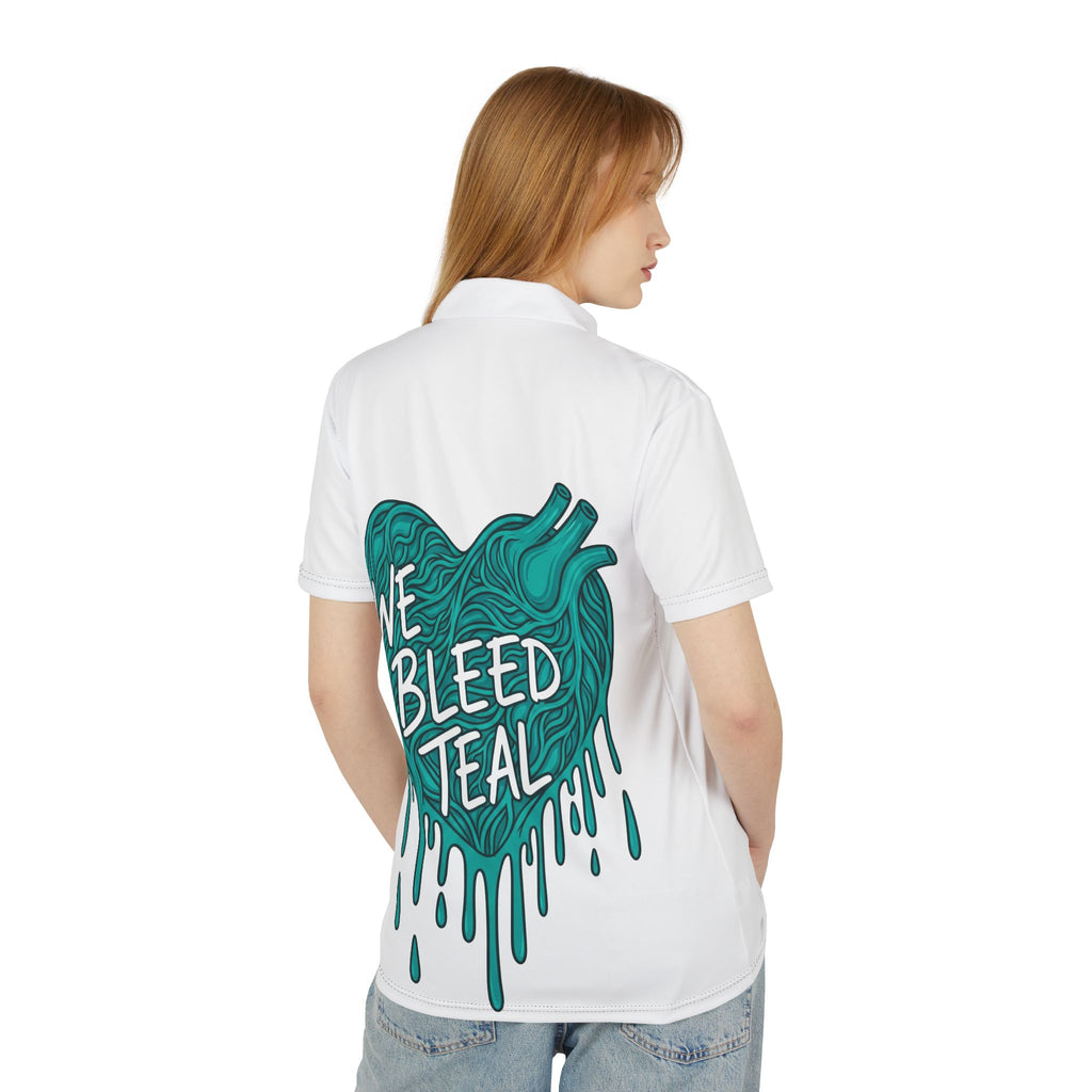 Teal Spirit Polo Shirt, Casual Wear, Team Apparel, Gift for Sports Fans, Everyday Style