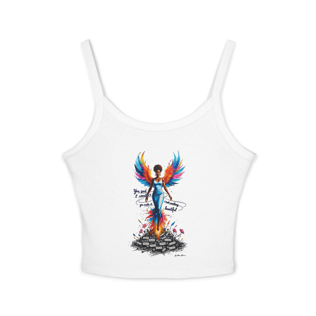 Angelic Spaghetti Strap Tank Top | Summer Vibes, Festival Wear, Women's Clothing, Bohemian Style, Gift Idea Printify