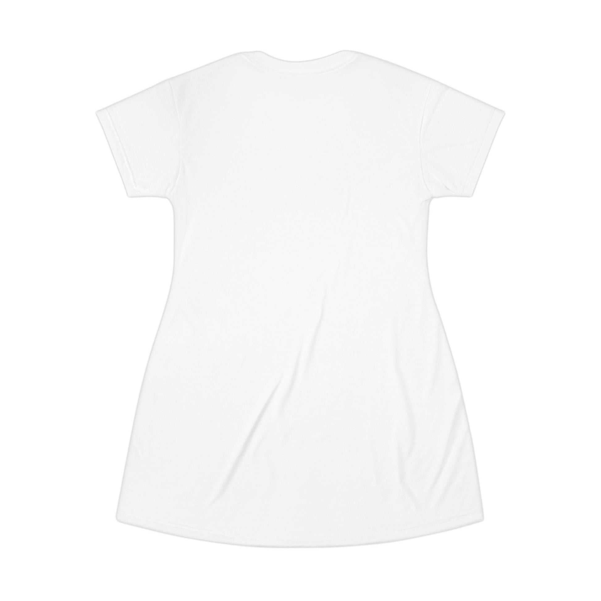 Teal Heart T-Shirt Dress, We Bleed Teal, Cute Casual Dress, Gifts for Her, Summer Fashion, Heart Design Dress, Everyday Wear Printify