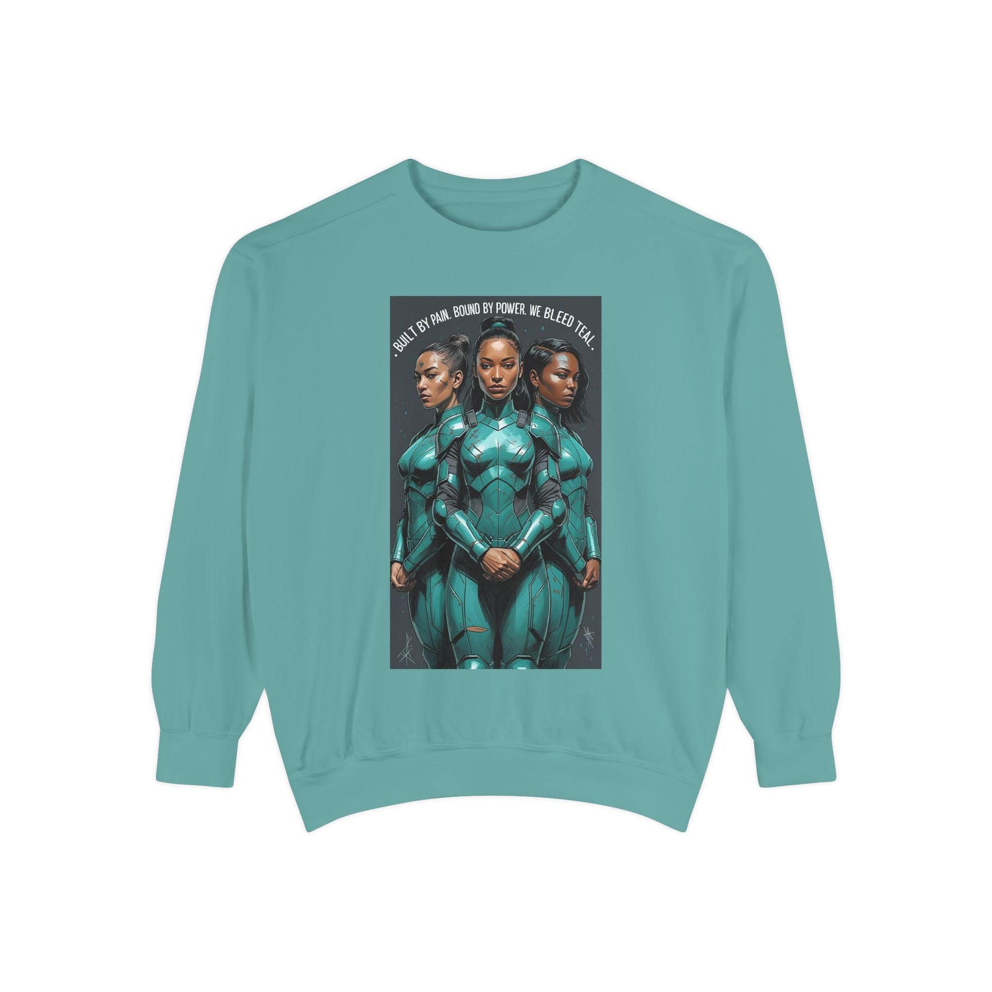 Empowering Graphic Sweatshirt for Fans of Sci-Fi, Unique Gift for Her, Cozy Lounge Wear, Perfect for Birthdays, Holiday, or Everyday Style Printify