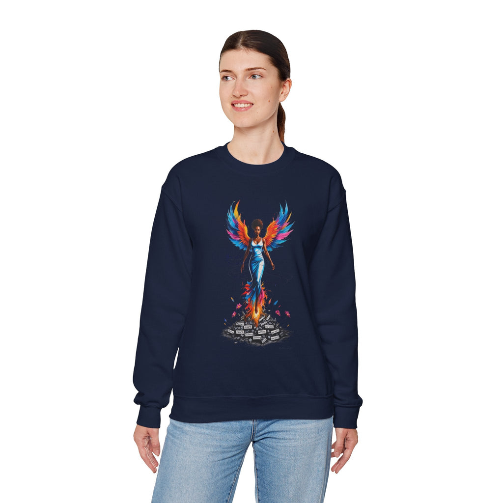 Phoenix Rising Sweatshirt - Inspirational Unisex Crewneck for Empowerment, Gift for Her, Motivational Apparel, Cozy Casual Wear, [...] Printify