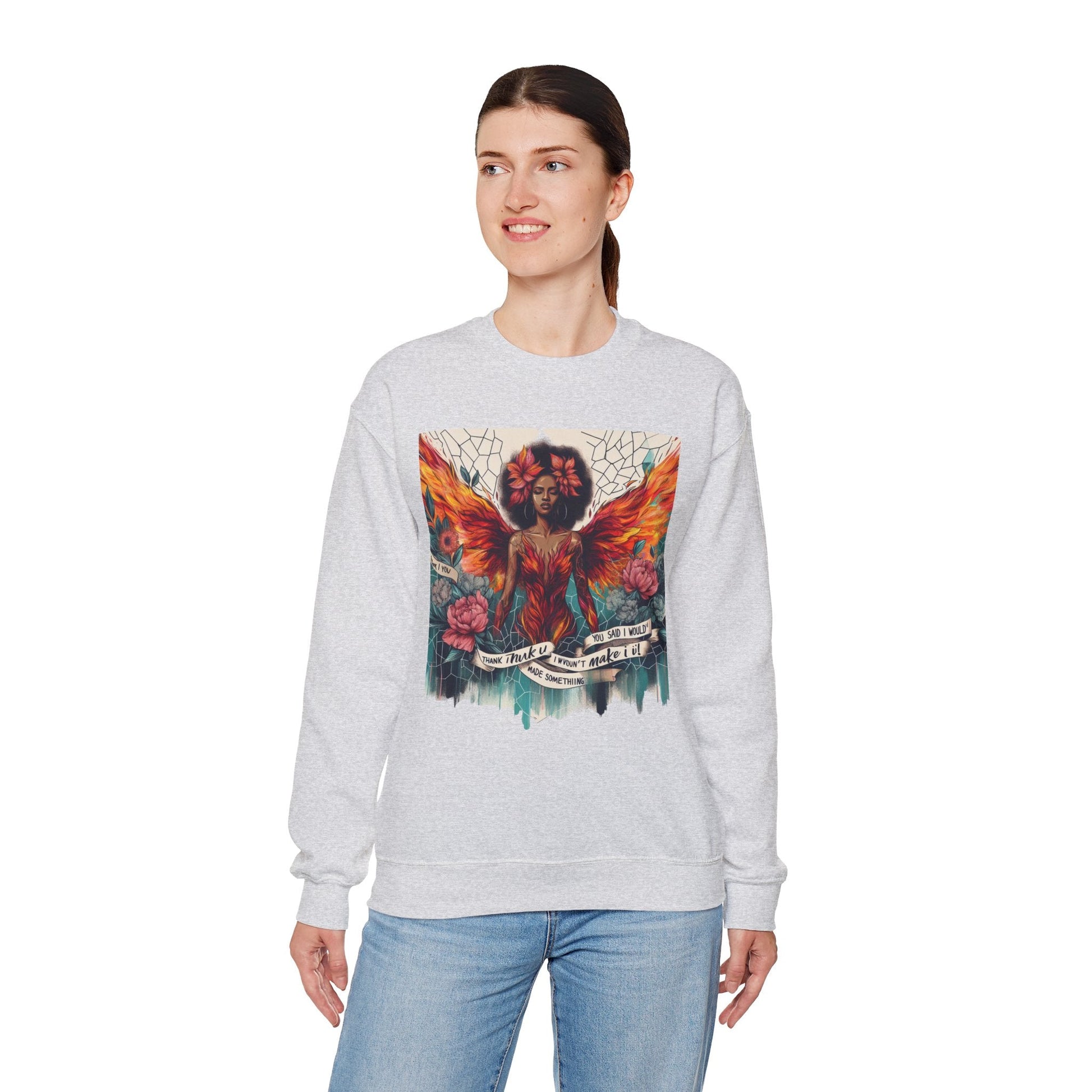 Artistic Phoenix Crewneck Sweatshirt - Cozy Unisex Apparel, Perfect for Casual Wear, Gift for Art Lovers, Birthday, Warmth & Style Printify