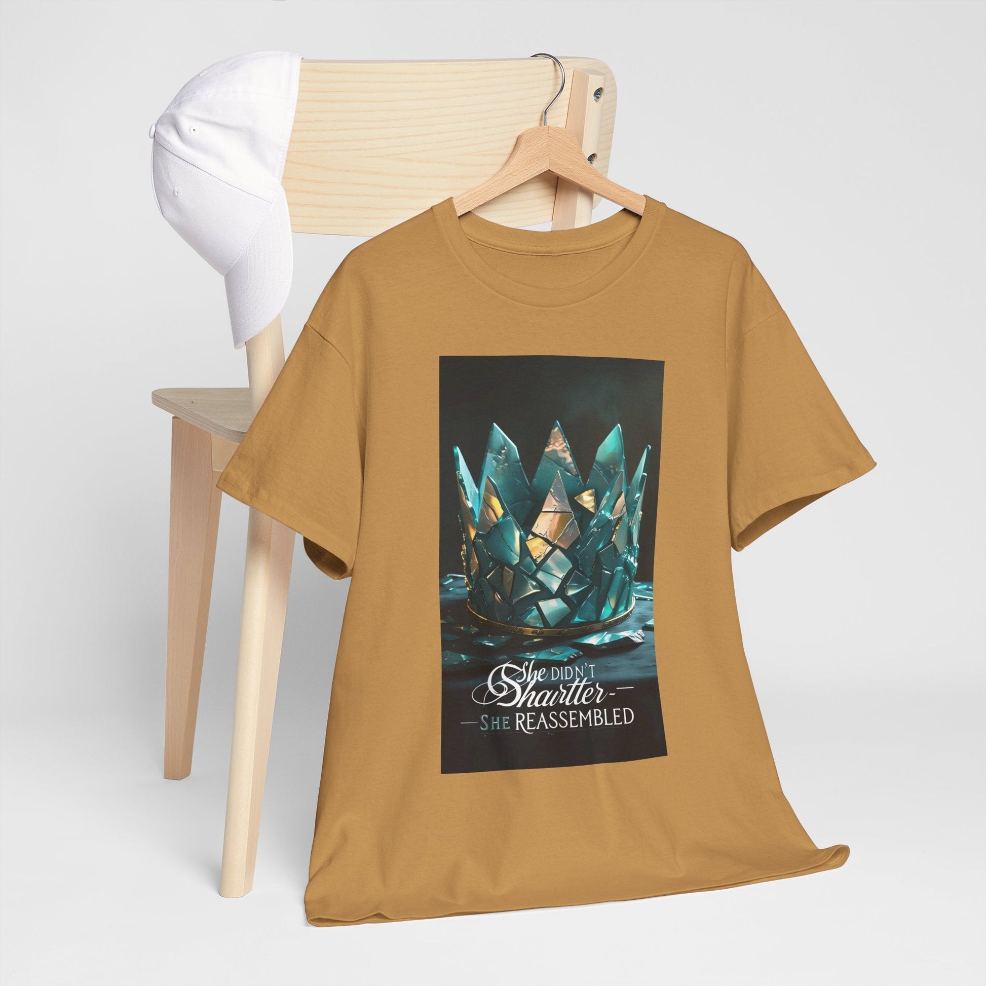 Stunning Crystal Crown Tee, Graphic T-Shirt, Unisex Cotton Top, Unique Gift, Fantasy Apparel, Holiday T-Shirt Printify