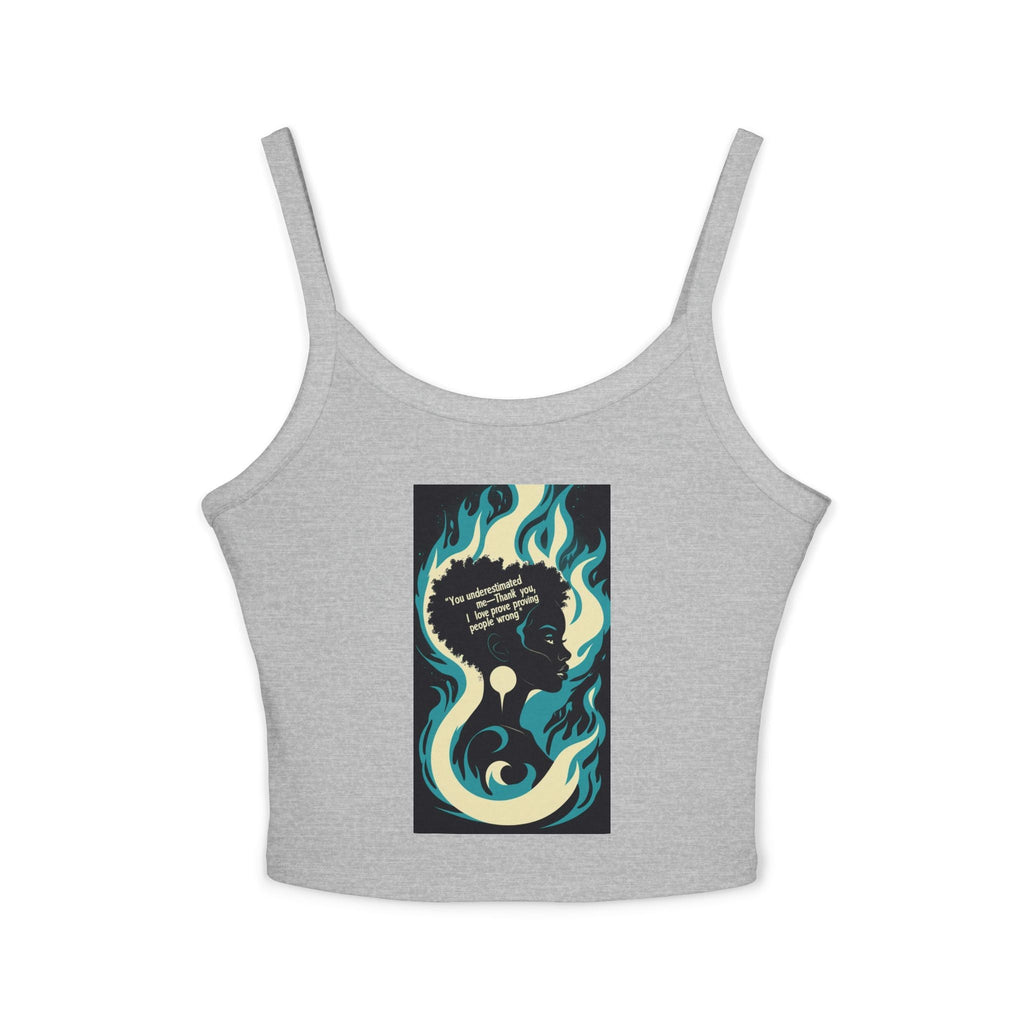 Empowered Women Tank Top, Inspirational Spaghetti Strap, Feminist Apparel, Graphic Tees, Summer Wardrobe Essential Printify