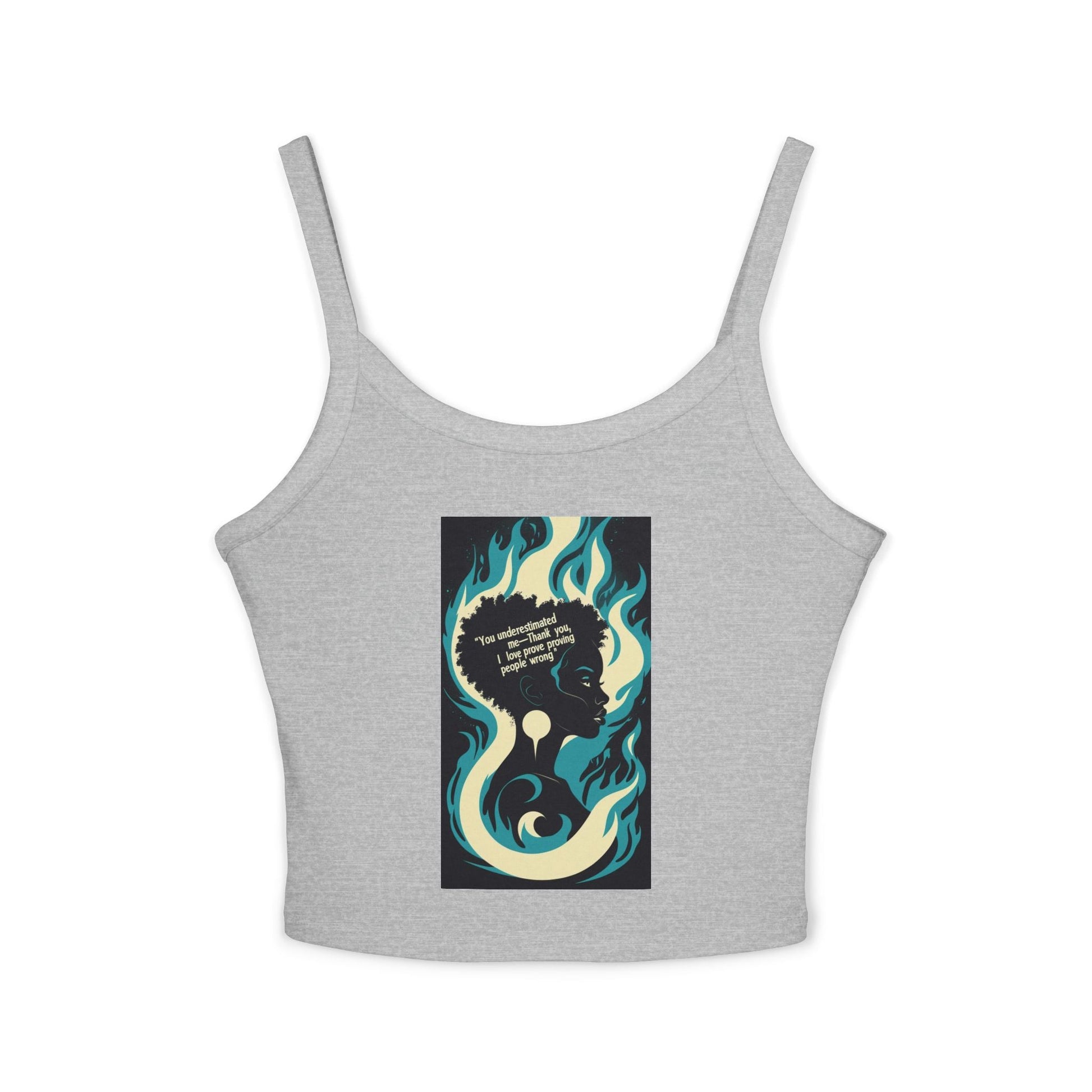Empowered Women Tank Top, Inspirational Spaghetti Strap, Feminist Apparel, Graphic Tees, Summer Wardrobe Essential Printify