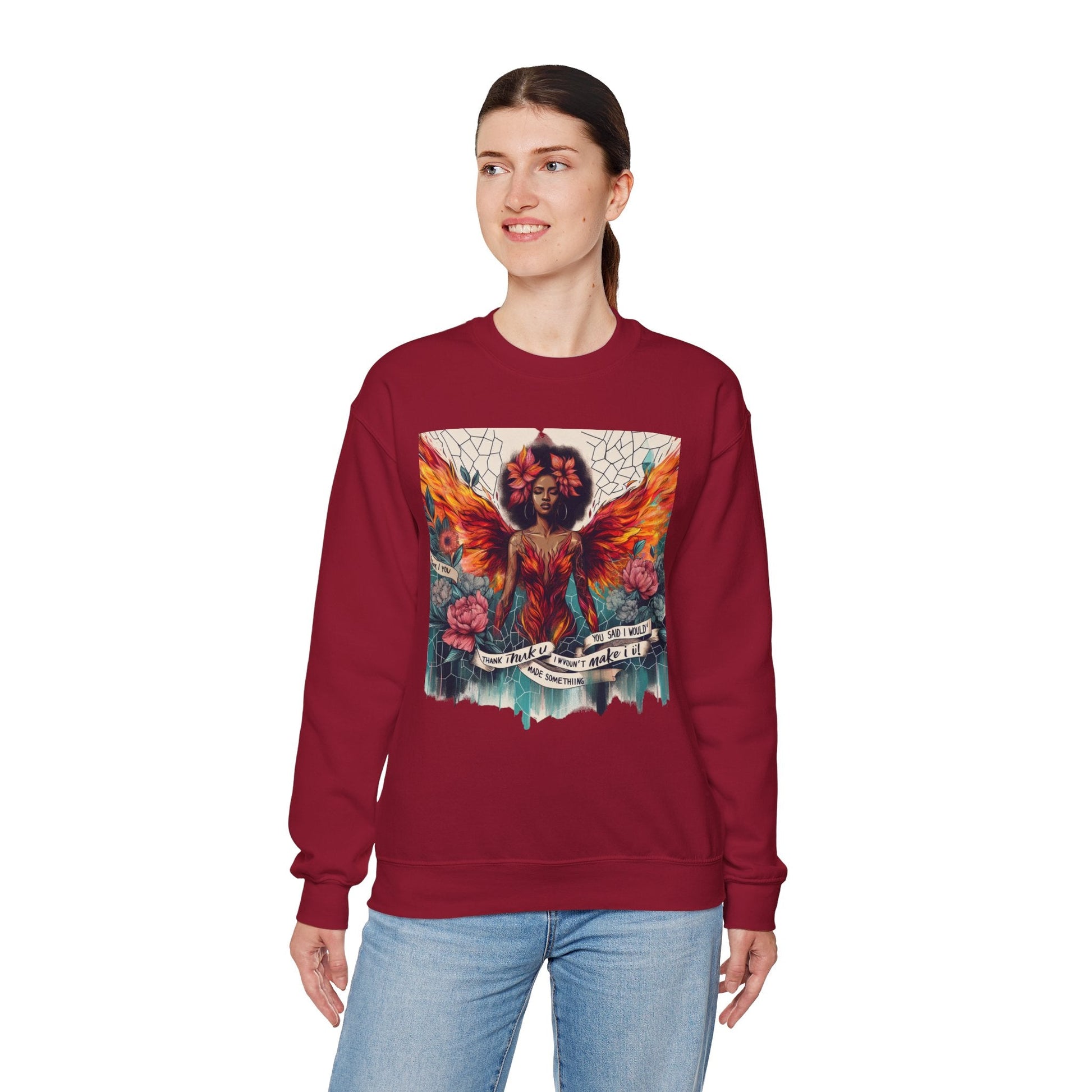Artistic Phoenix Crewneck Sweatshirt - Cozy Unisex Apparel, Perfect for Casual Wear, Gift for Art Lovers, Birthday, Warmth & Style Printify