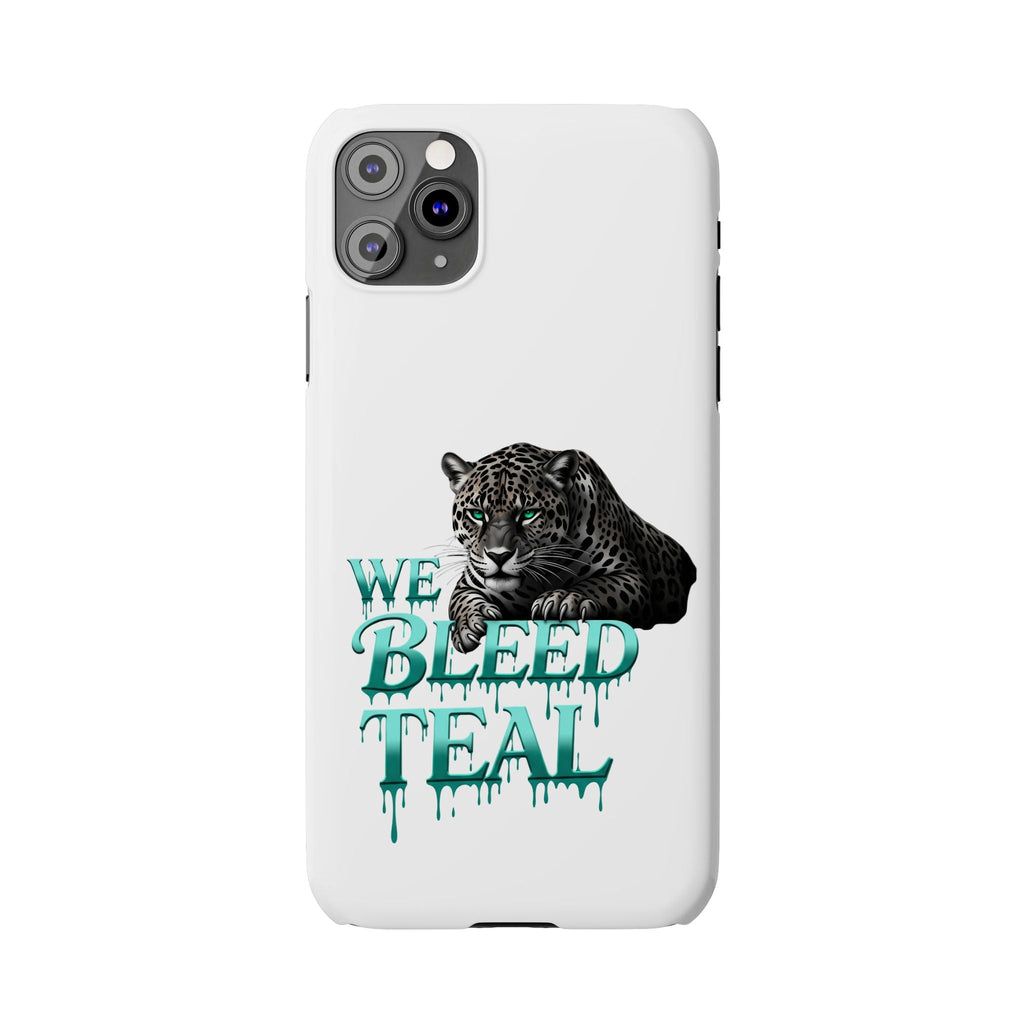 Teal Panther Slim Phone Case - Bold Animal Design, Unique Gift for Wildlife Lovers, Stylish Phone Accessory, Modern Aesthetic, Trendy [...] Printify