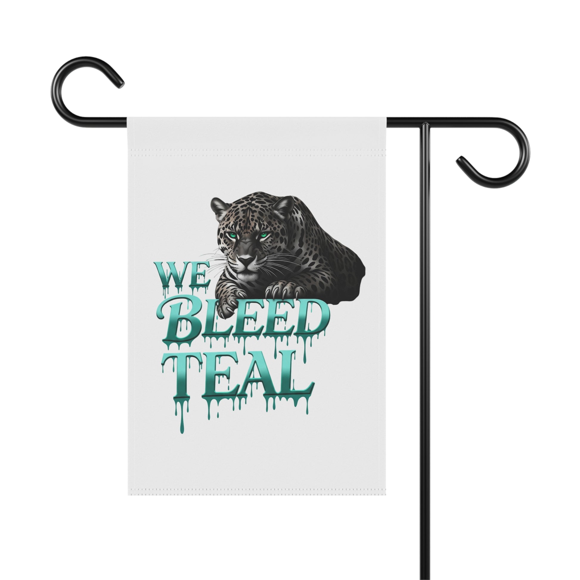 Teal Panther Garden Banner | Home Decor, Outdoor Flag, Animal Lover Gift, Garden Art, Unique Housewarming Present