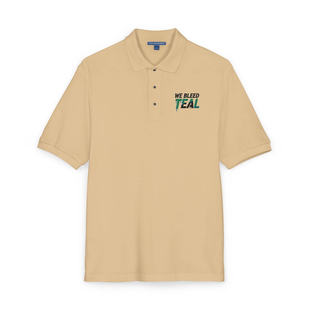 Teal Embroidered Unisex Polo Shirt | Casual Wear, Gift for Sports Fans, Teal Awareness, Everyday Style, Unisex Fashion