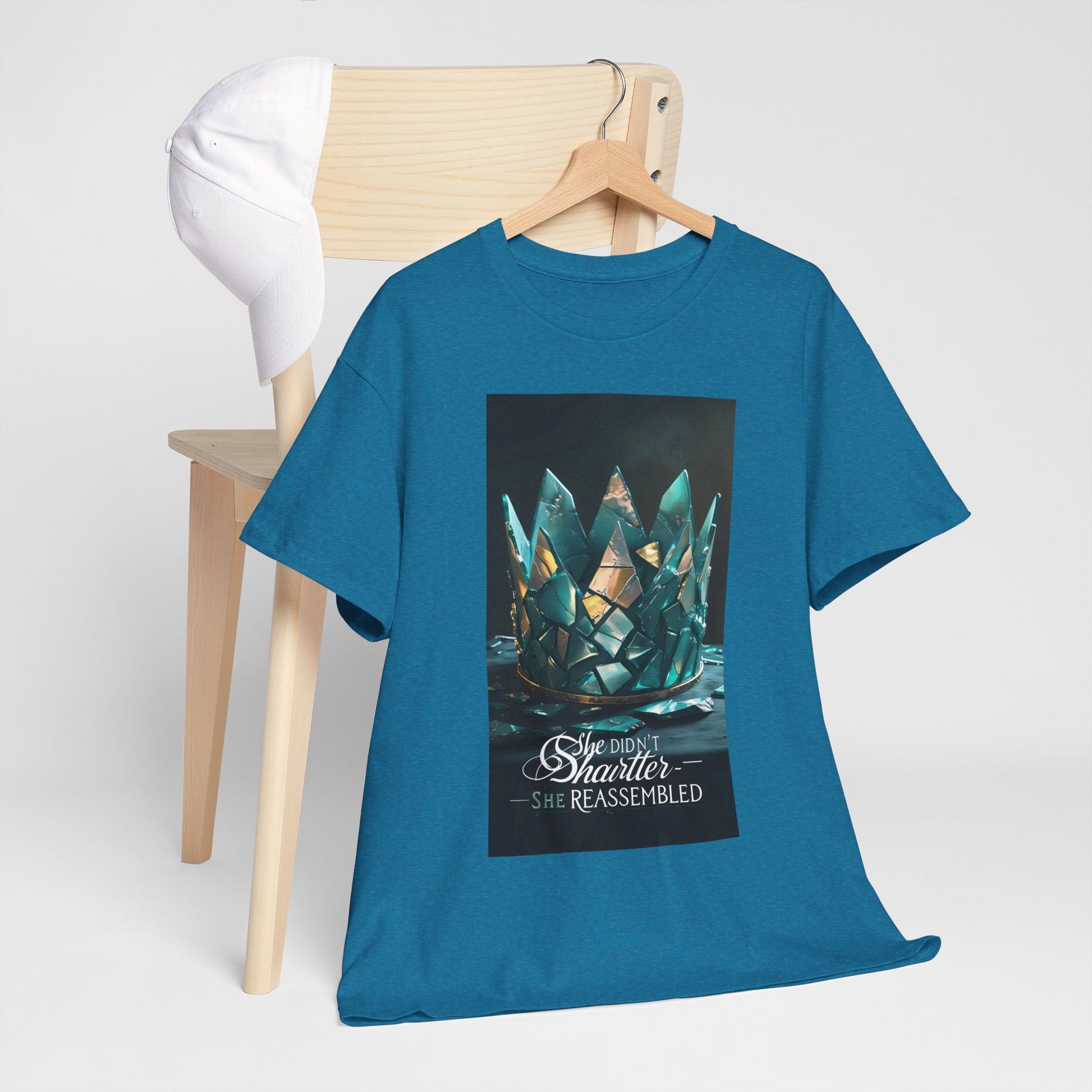 Stunning Crystal Crown Tee, Graphic T-Shirt, Unisex Cotton Top, Unique Gift, Fantasy Apparel, Holiday T-Shirt Printify