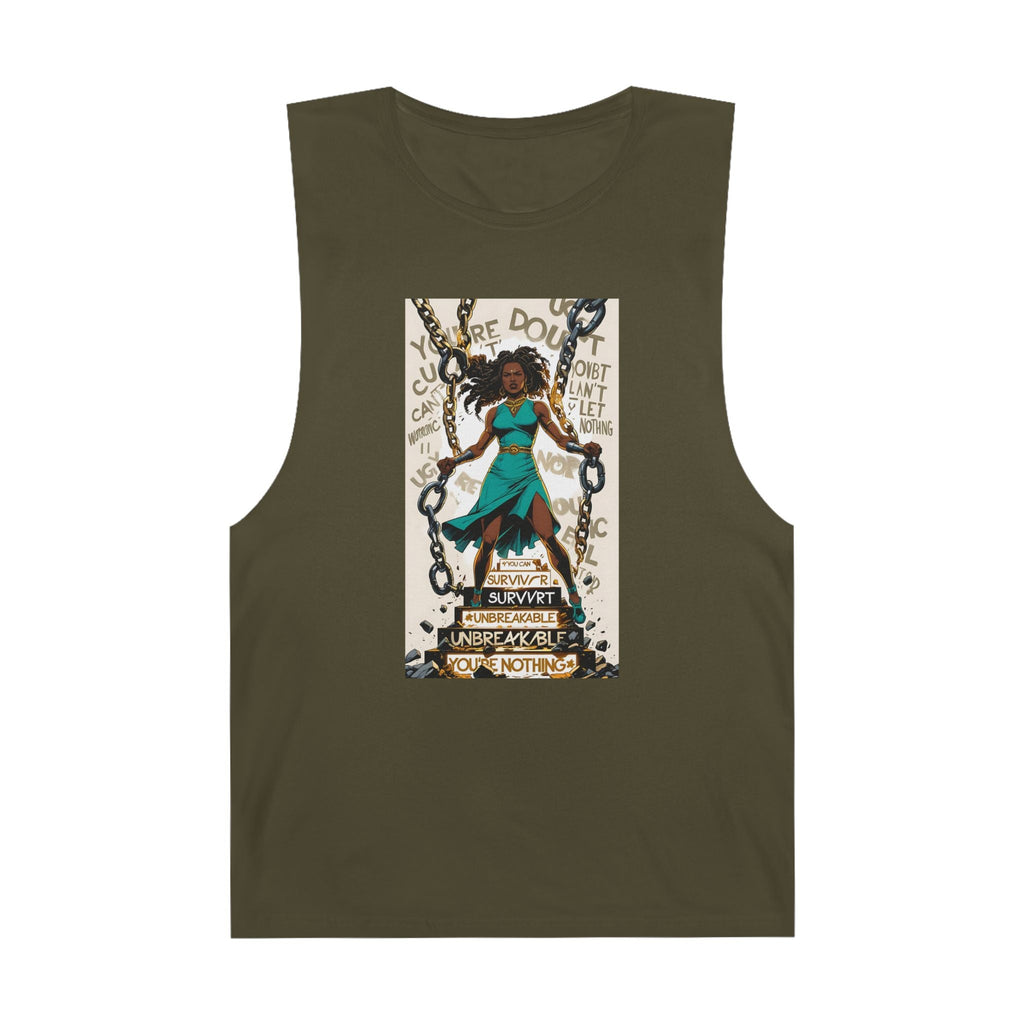 Empowering Unisex Tank Top - Unbreakable Resilience, Inspirational Workout Wear, Summer Fashion, Gift for Her, Affirmation Top Printify