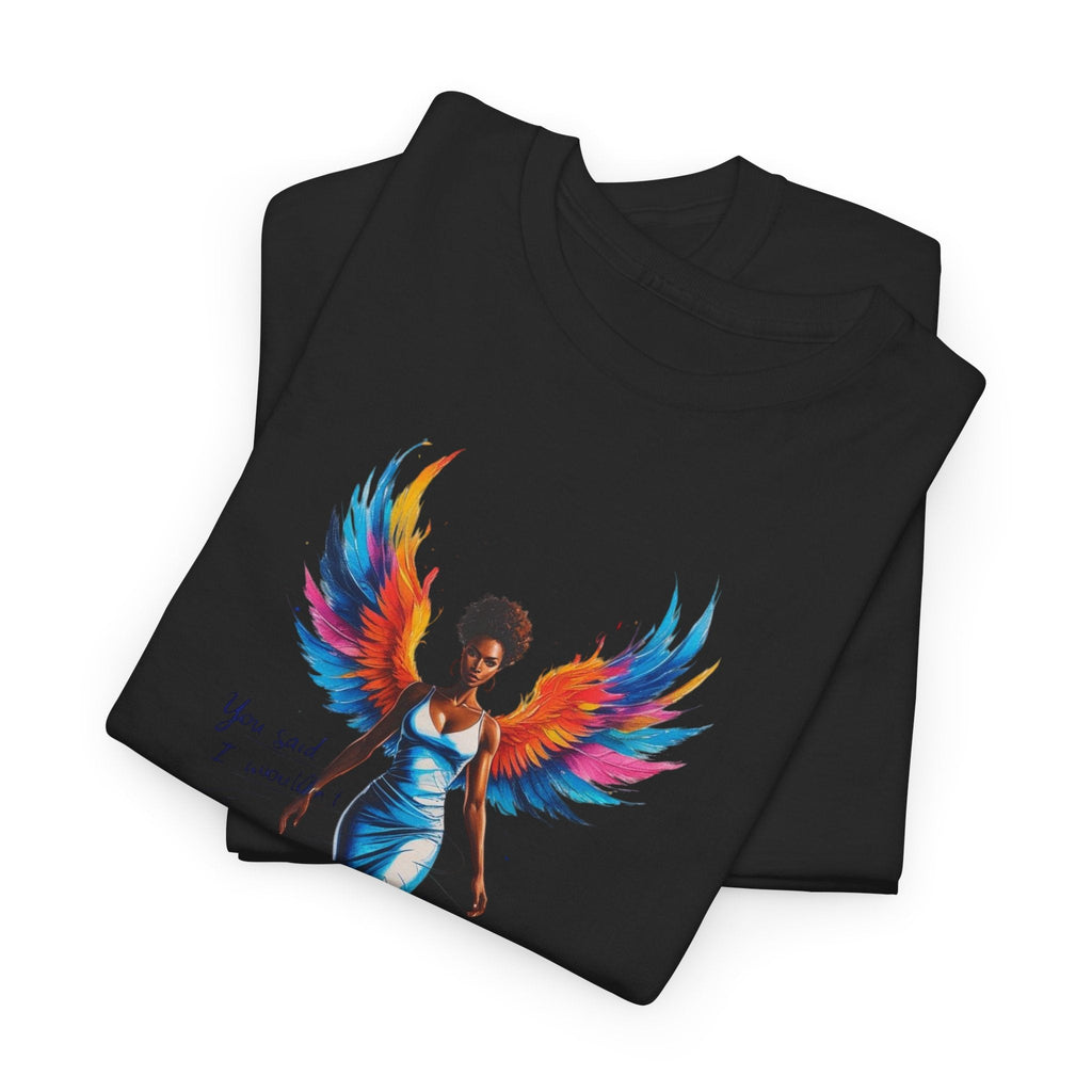 Vibrant Angelic Heavy Cotton Tee - Unisex T-Shirt, Inspirational Apparel, Casual Wear, Gift for Her, Spiritual Fashion Printify