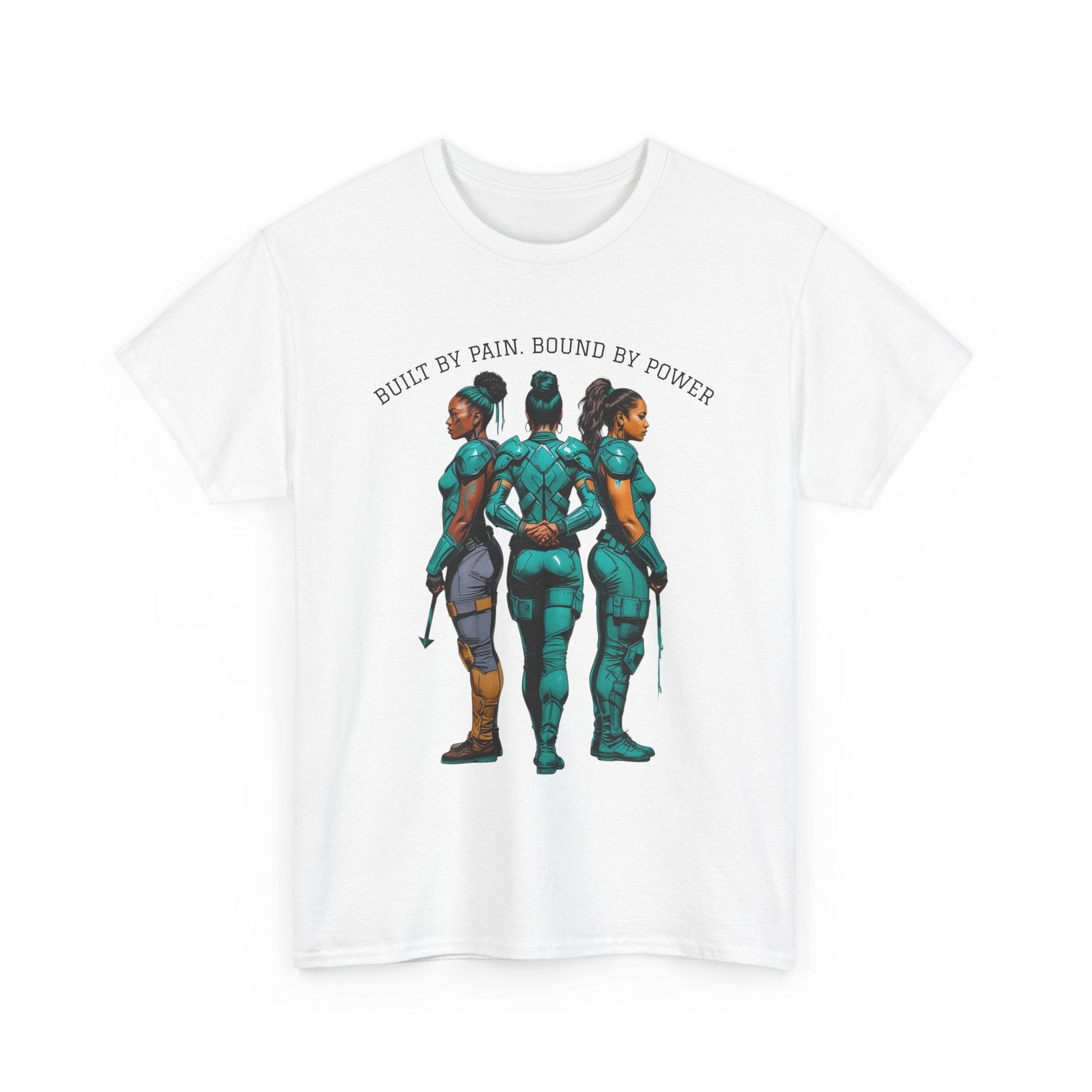 Empowering Unisex Heavy Cotton Tee - We Bleed, We Rise, Everyday Heroes, Stylish Casual Wear, Gift for Superhero Fans Printify
