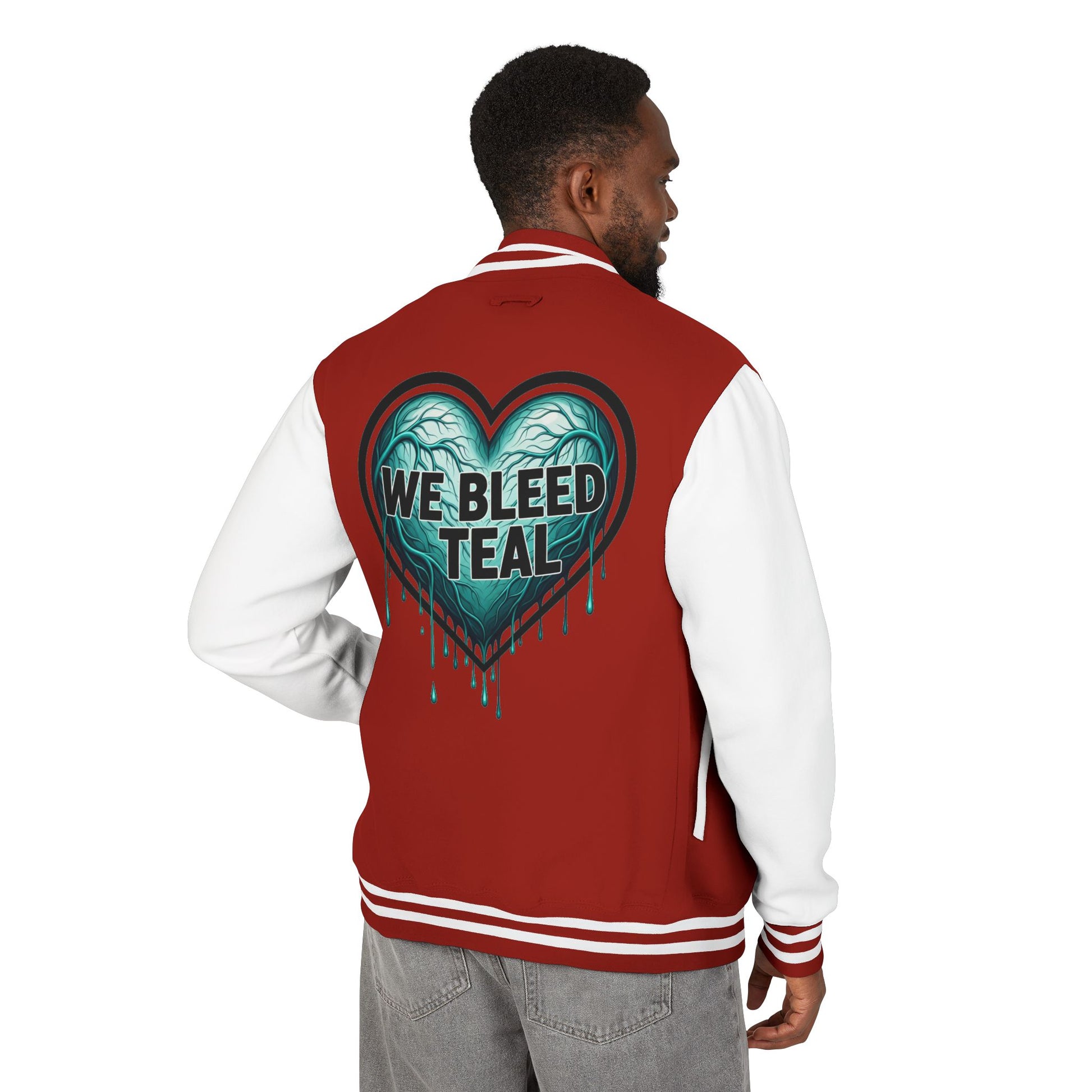 Unisex Heavyweight Letterman Jacket, Retro Style Jacket, Casual Wear, Team Spirit Jacket, Unique Gift for Sports Lovers