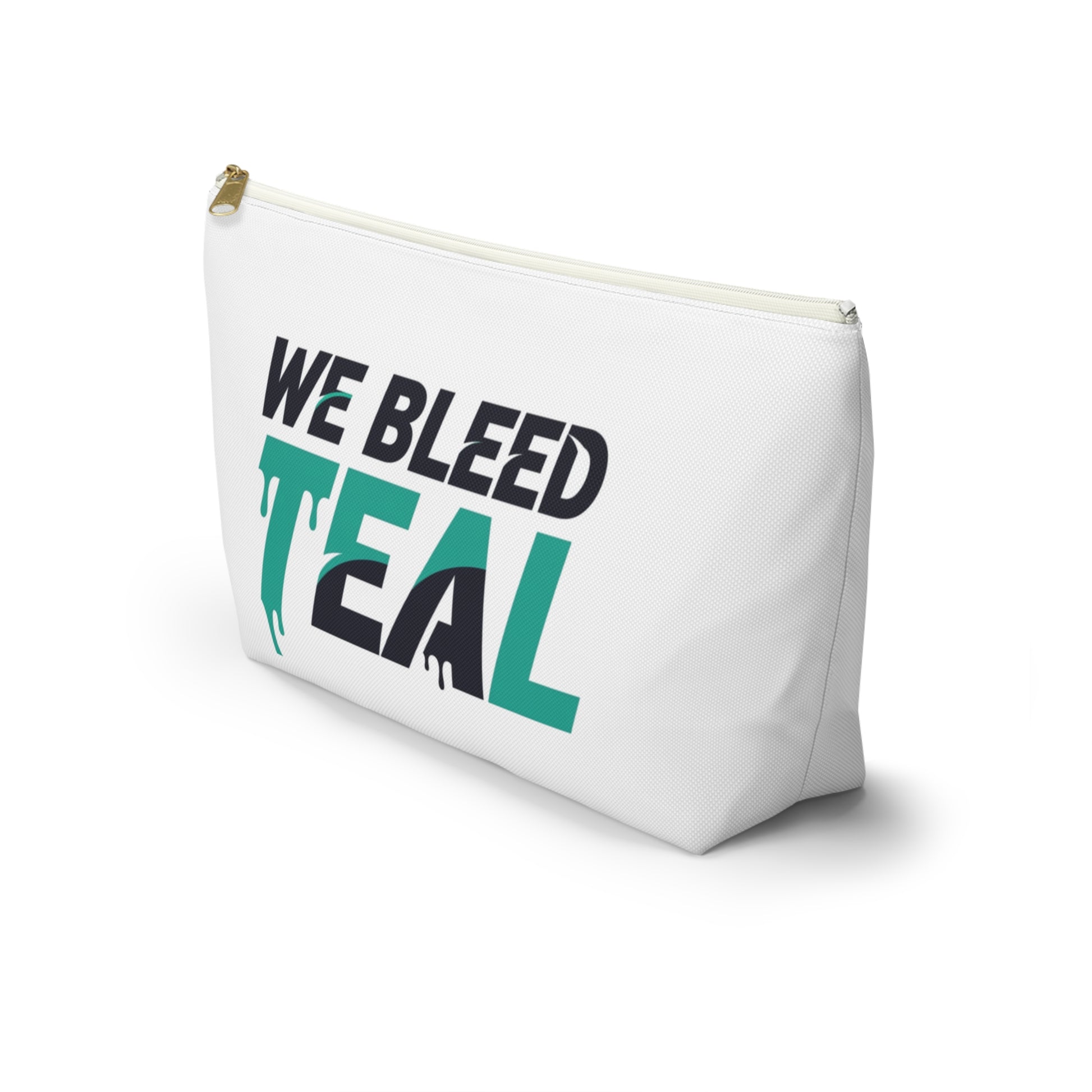 Teal Bleed Accessory Pouch - Perfect for Makeup, Travel, Office Supplies, Gifts, and Organization