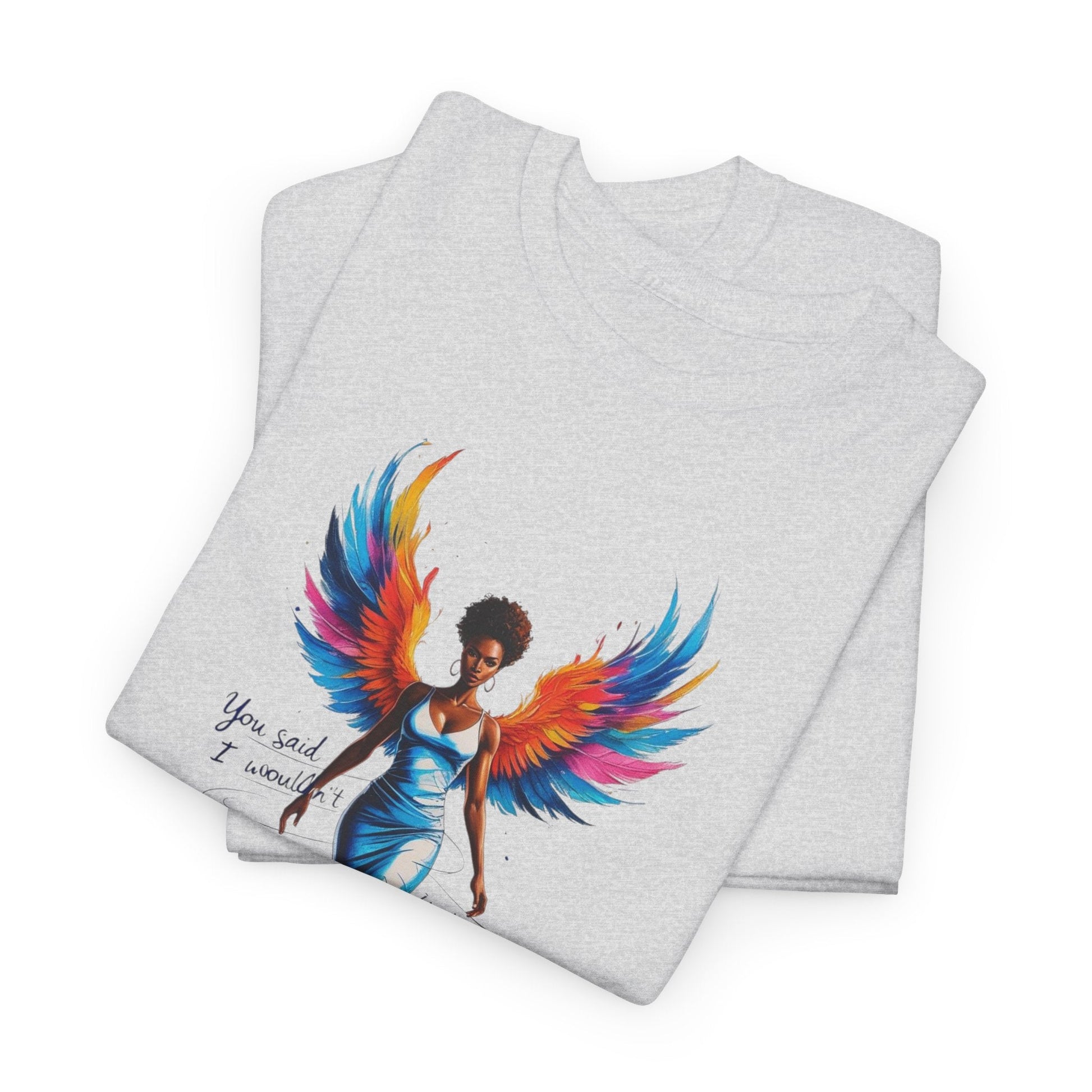 Vibrant Angelic Heavy Cotton Tee - Unisex T-Shirt, Inspirational Apparel, Casual Wear, Gift for Her, Spiritual Fashion Printify