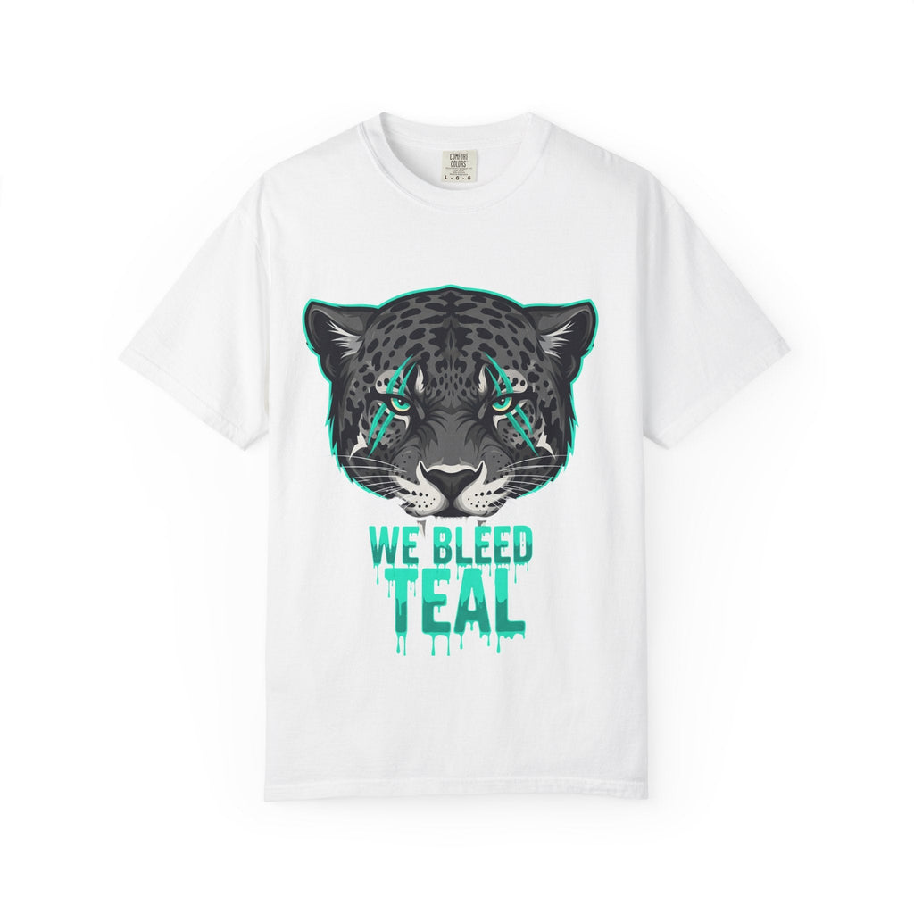 Teal Panther Unisex T-Shirt, Casual Graphic Tee, Animal Lover Gift, Unique Style, Eco-Friendly Apparel Printify