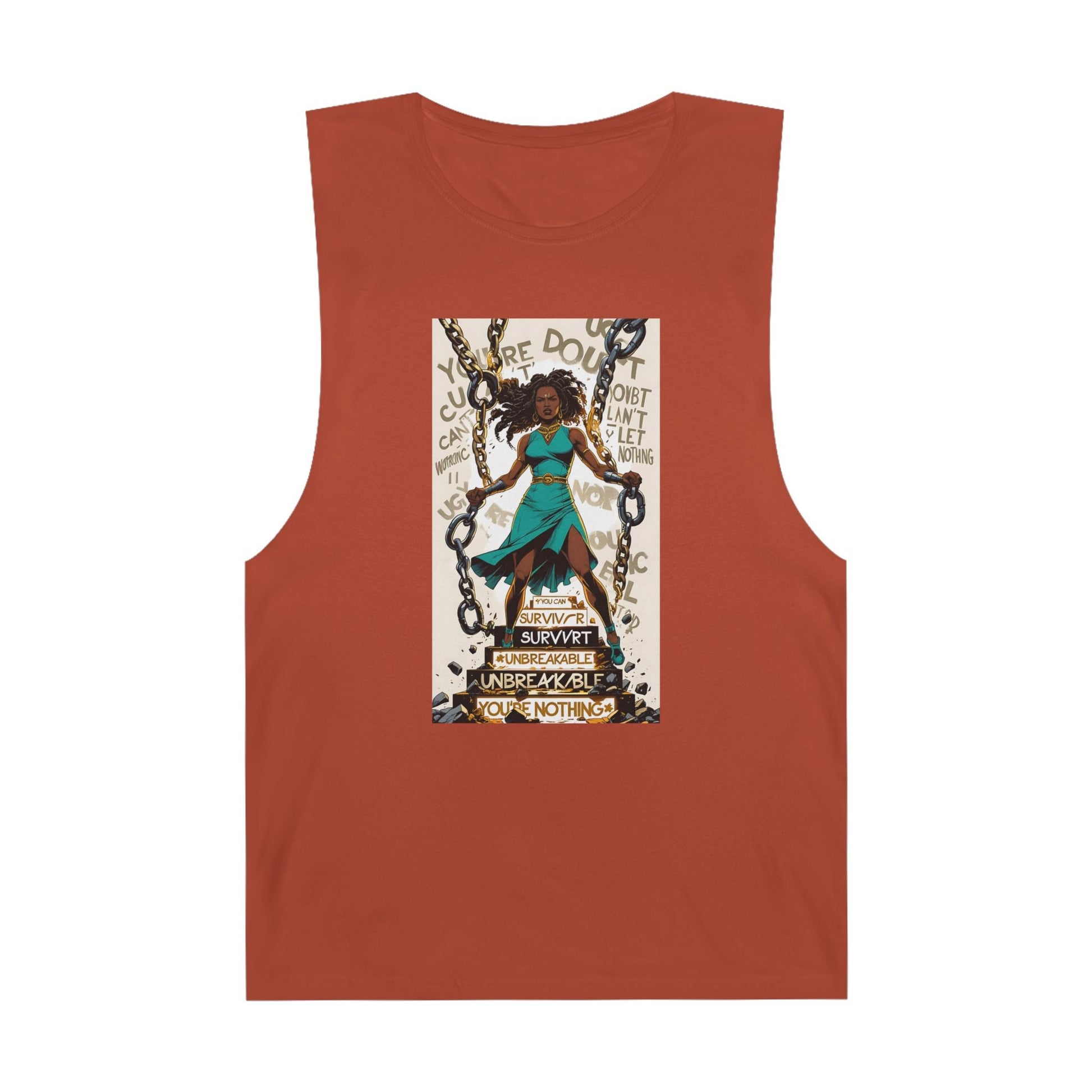 Empowering Unisex Tank Top - Unbreakable Resilience, Inspirational Workout Wear, Summer Fashion, Gift for Her, Affirmation Top Printify