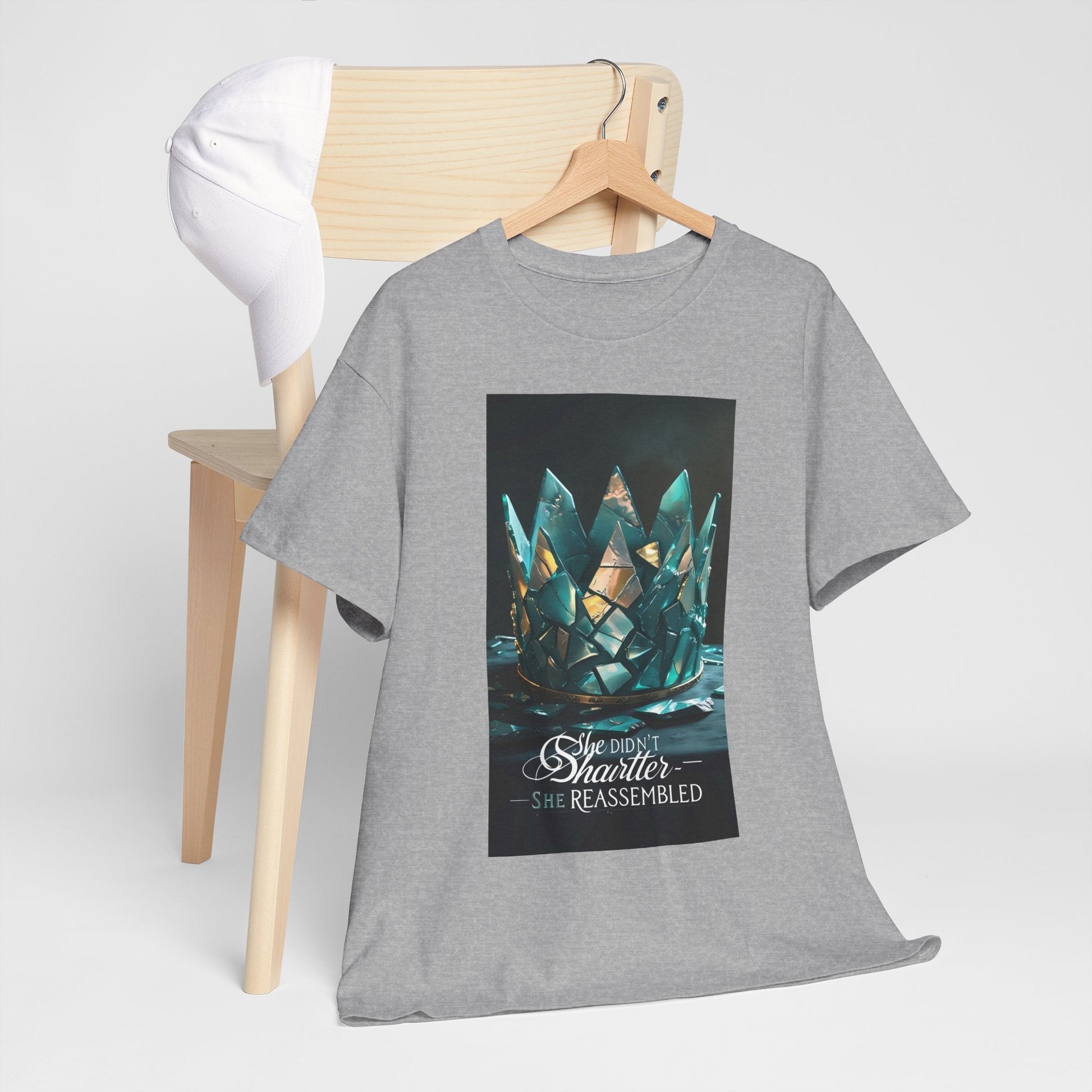 Stunning Crystal Crown Tee, Graphic T-Shirt, Unisex Cotton Top, Unique Gift, Fantasy Apparel, Holiday T-Shirt Printify