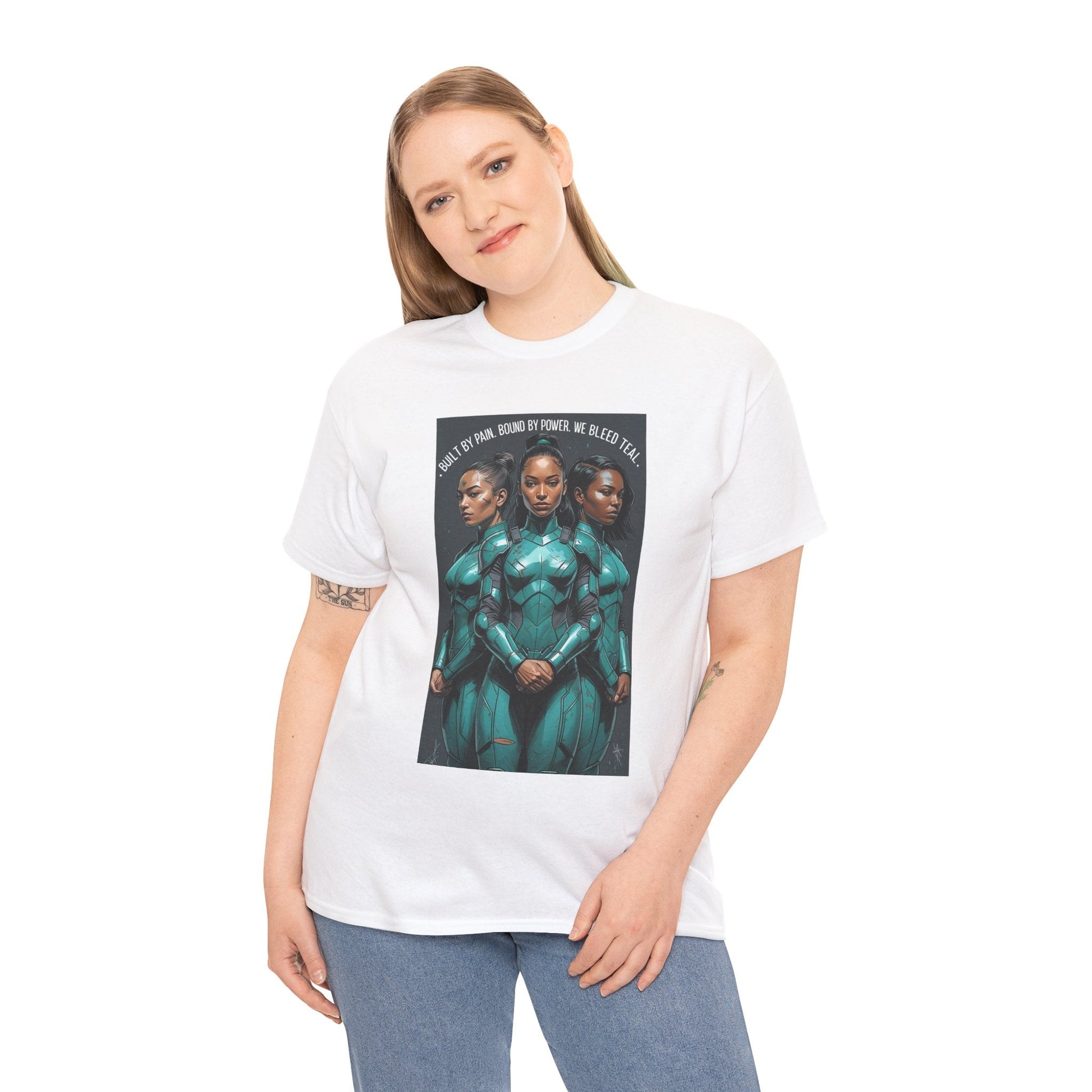 Futuristic Triple Goddess Tee, Graphic T-Shirt, Unisex Cotton Shirt, Casual Wear, Perfect Gift for Sci-Fi Fans, Everyday Style Printify