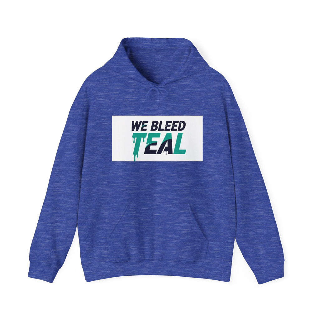 Teal Heart Hoodie - Unisex Heavy Blend Sweatshirt, Perfect for Gamers, Sport Fans, Casual Wear, Gift for Holidays Printify