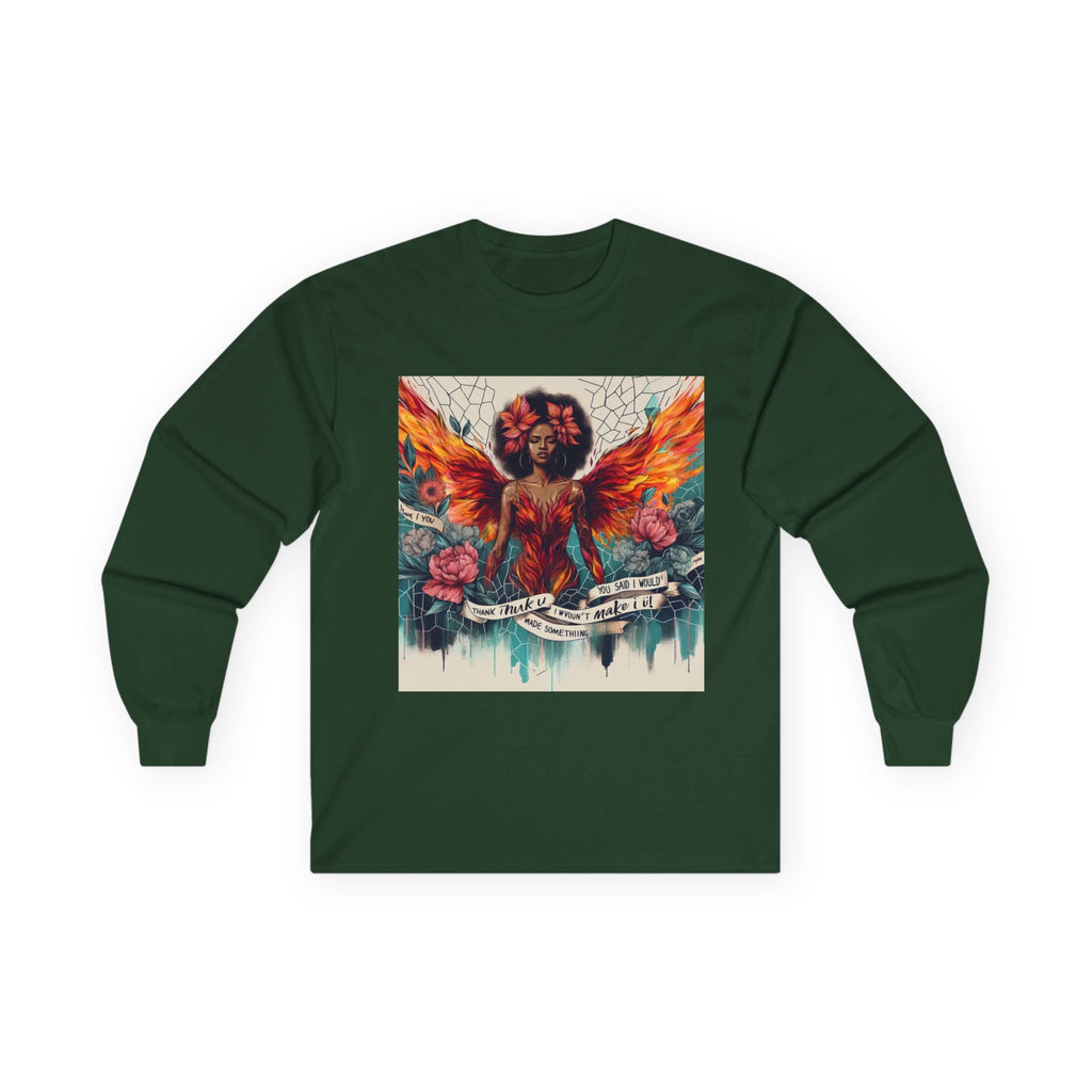 Bohemian Long Sleeve Tee, Butterfly Design, Artistic Cotton Tee, Casual Unisex Wear, Gift for Art Lovers, Festival Fashion Printify