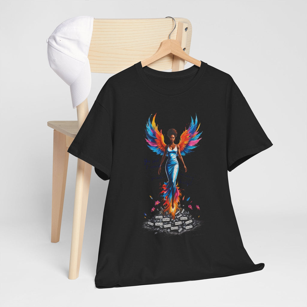 Vibrant Angelic Heavy Cotton Tee - Unisex T-Shirt, Inspirational Apparel, Casual Wear, Gift for Her, Spiritual Fashion Printify