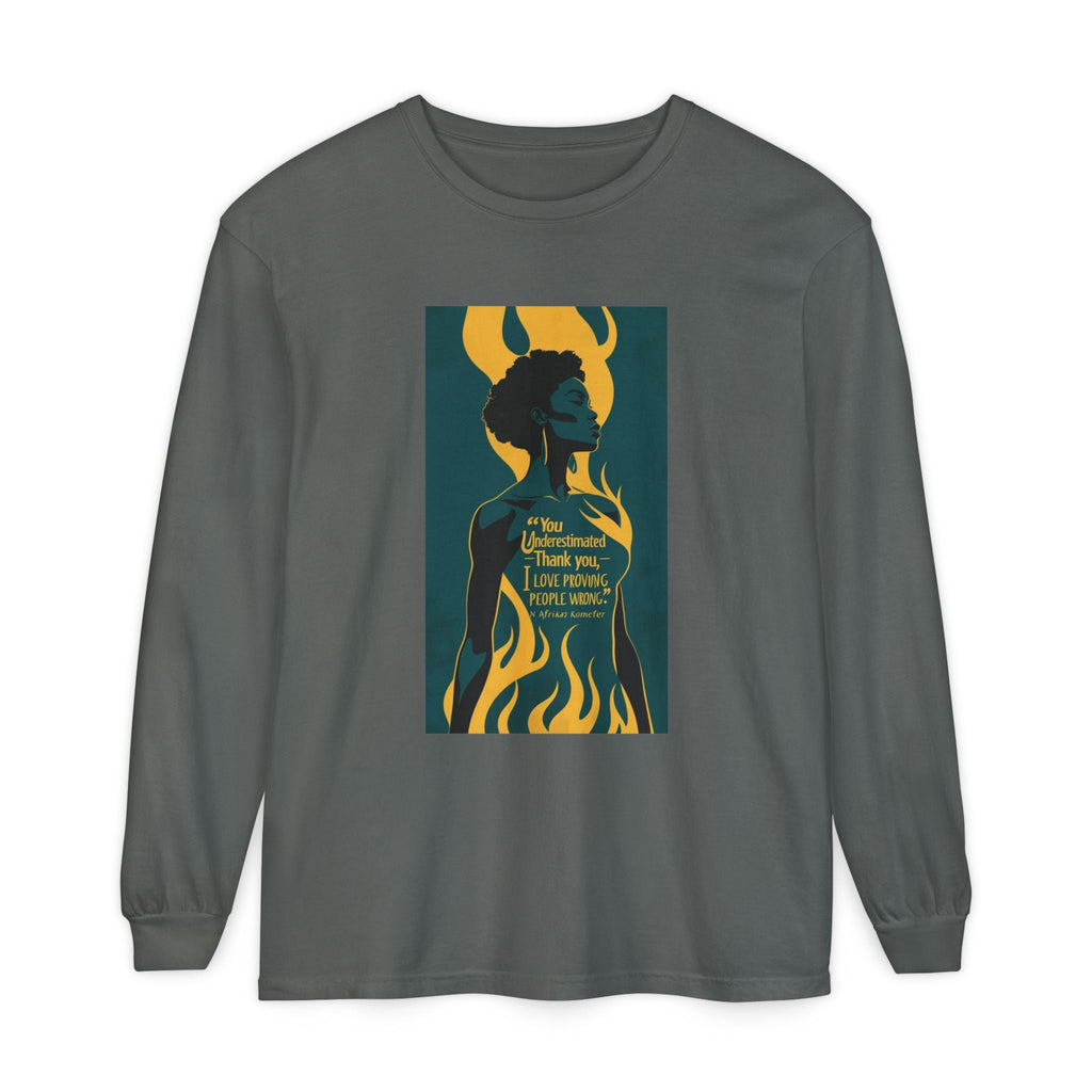 Unisex Long Sleeve Graphic Tee for Empowerment, Fierce Art Shirt, Wardrobe Essential, Unique Gift, Casual Fashion, Everyday Wear Printify