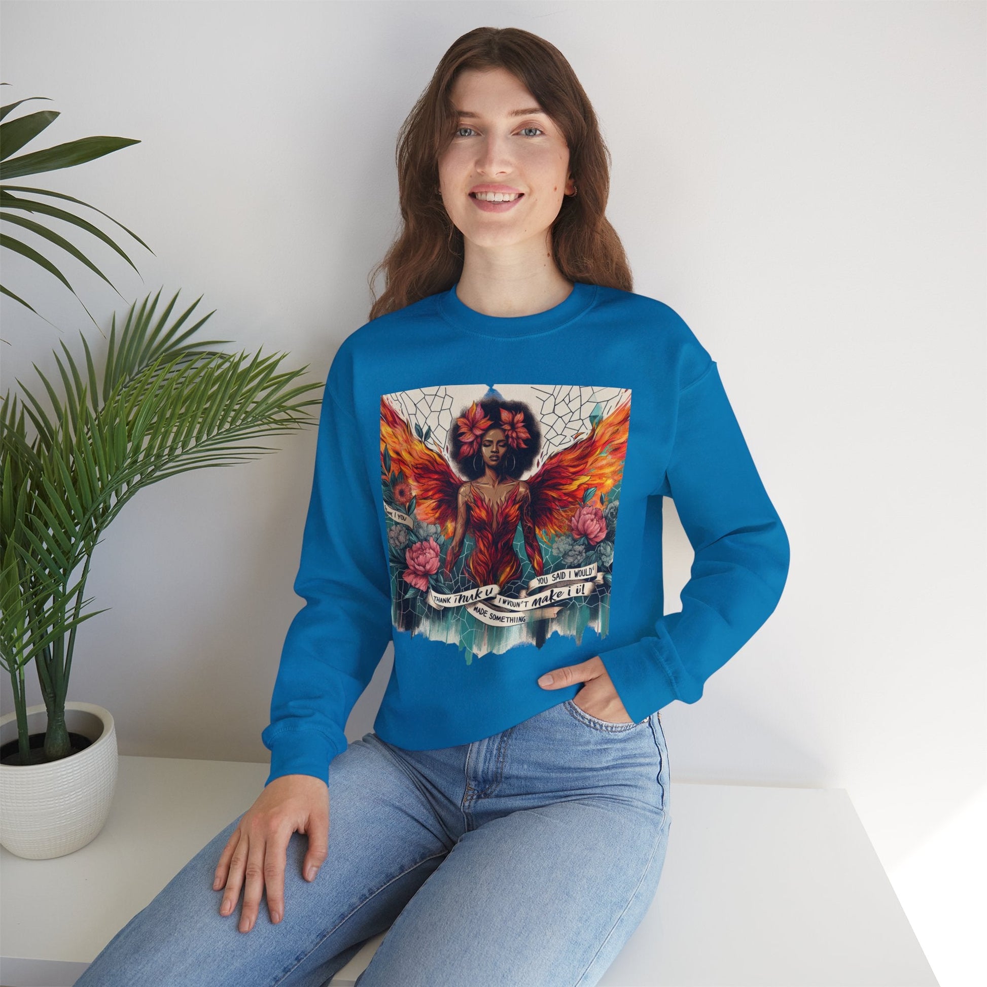 Artistic Phoenix Crewneck Sweatshirt - Cozy Unisex Apparel, Perfect for Casual Wear, Gift for Art Lovers, Birthday, Warmth & Style Printify