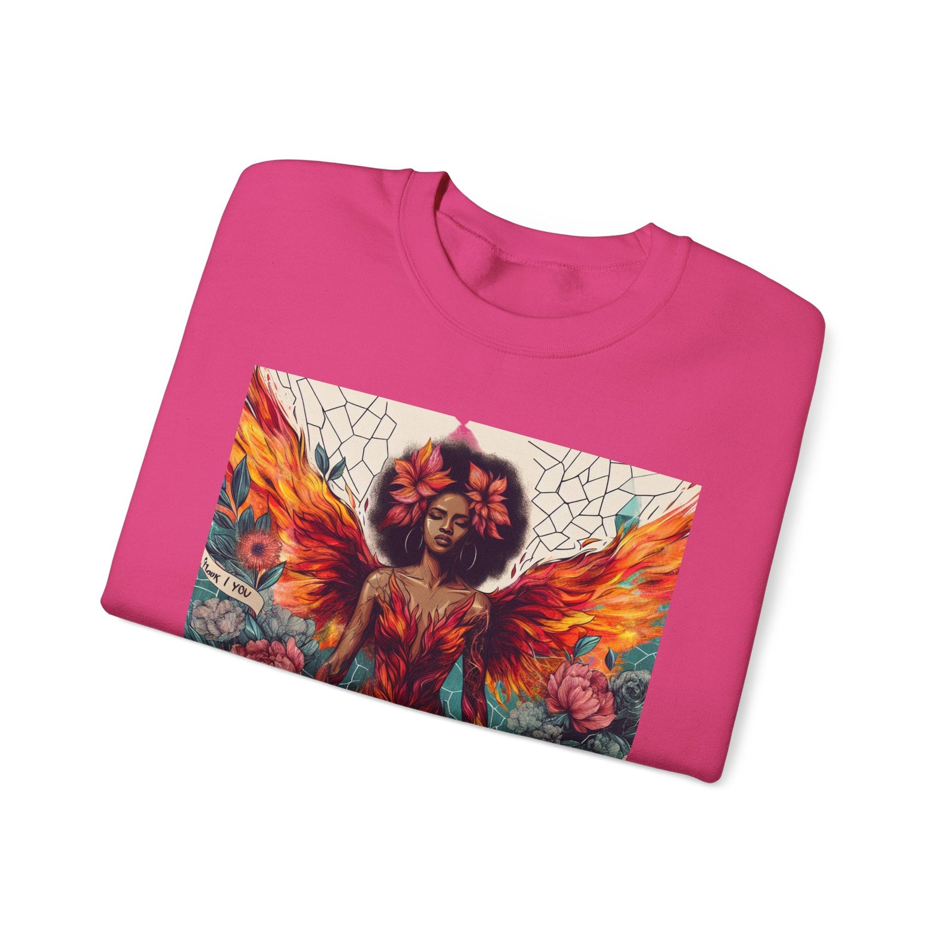 Artistic Phoenix Crewneck Sweatshirt - Cozy Unisex Apparel, Perfect for Casual Wear, Gift for Art Lovers, Birthday, Warmth & Style Printify