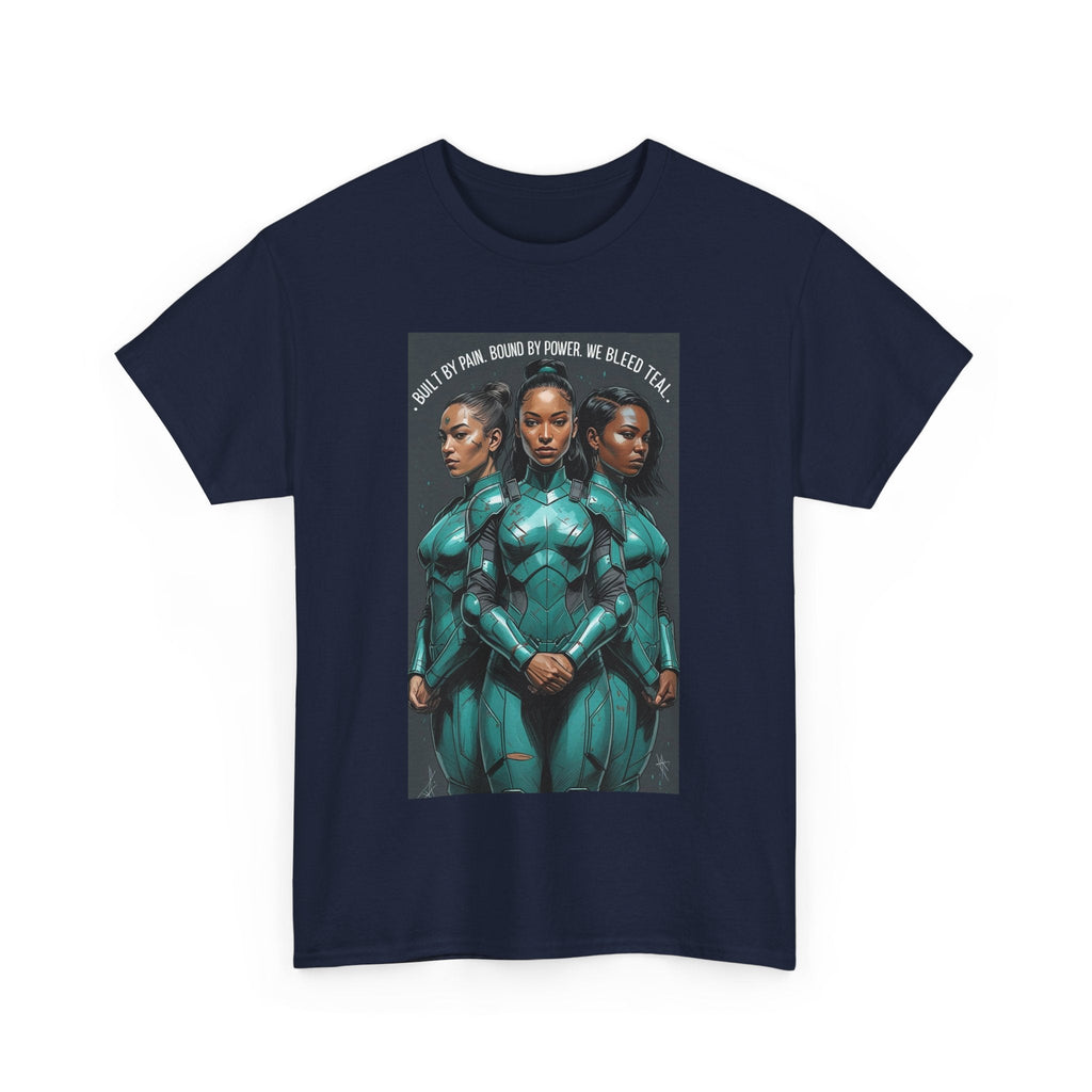 Futuristic Triple Goddess Tee, Graphic T-Shirt, Unisex Cotton Shirt, Casual Wear, Perfect Gift for Sci-Fi Fans, Everyday Style Printify