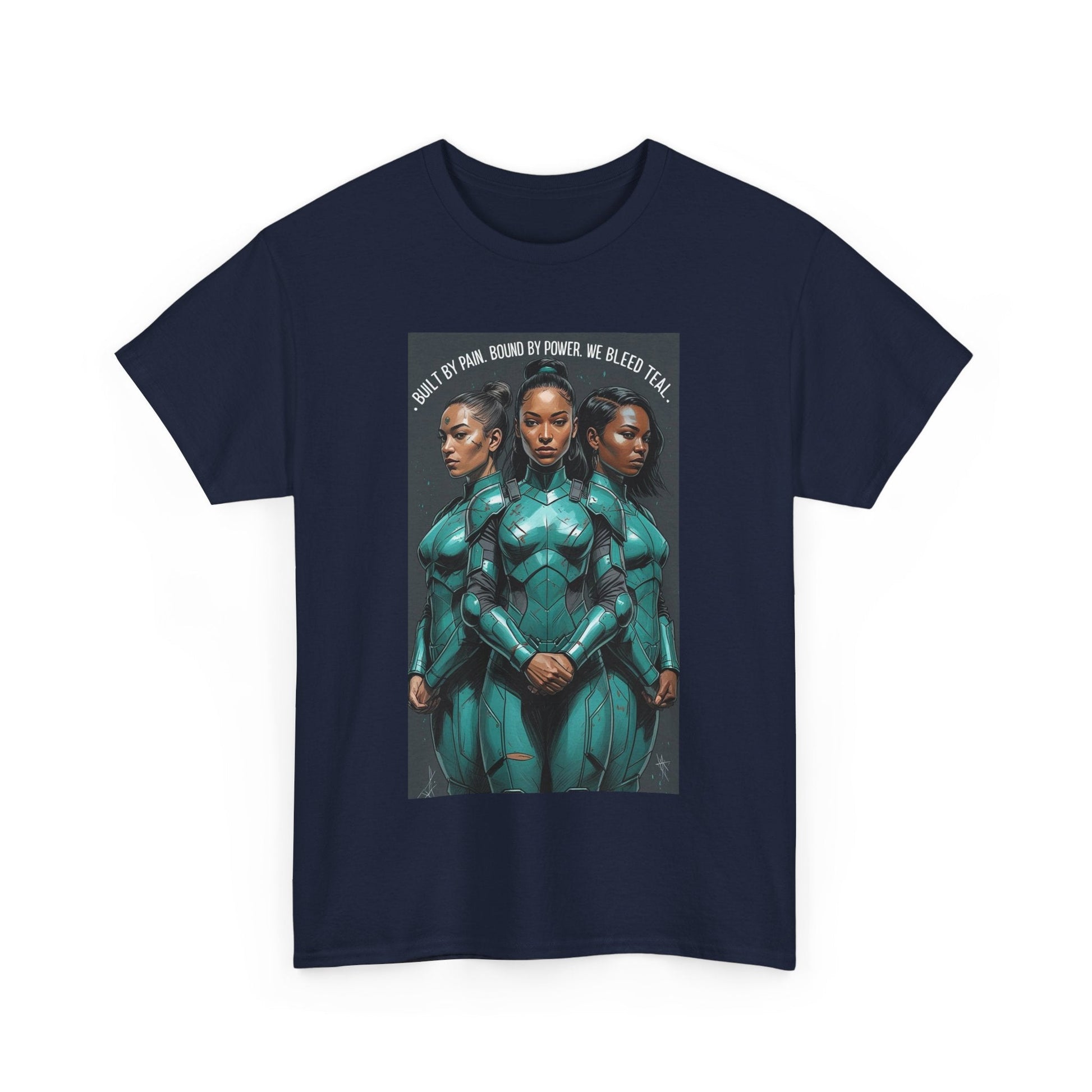 Futuristic Triple Goddess Tee, Graphic T-Shirt, Unisex Cotton Shirt, Casual Wear, Perfect Gift for Sci-Fi Fans, Everyday Style Printify