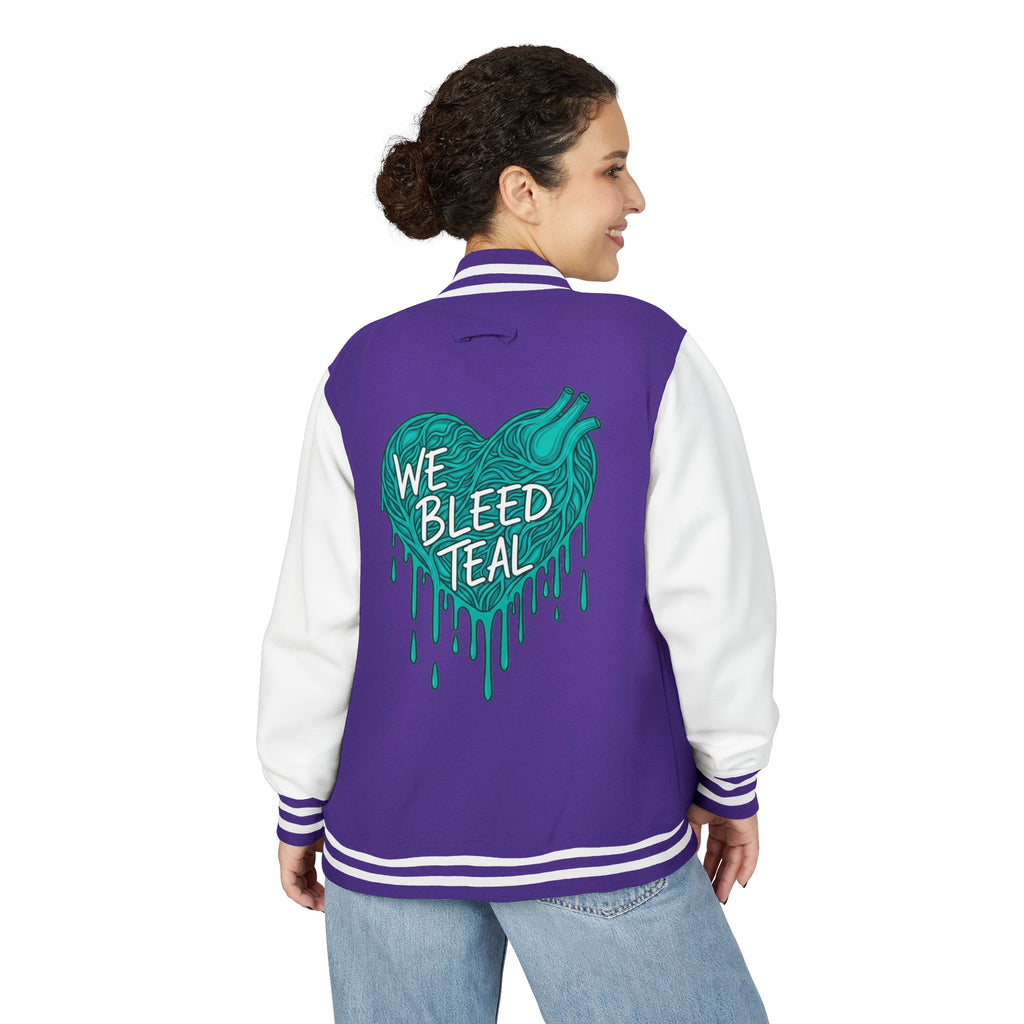 Teal Heart Letterman Jacket, Unisex Varsity Jacket for Sports Fans, Stylish College Apparel, Perfect Gift for Graduates, Casual [...]