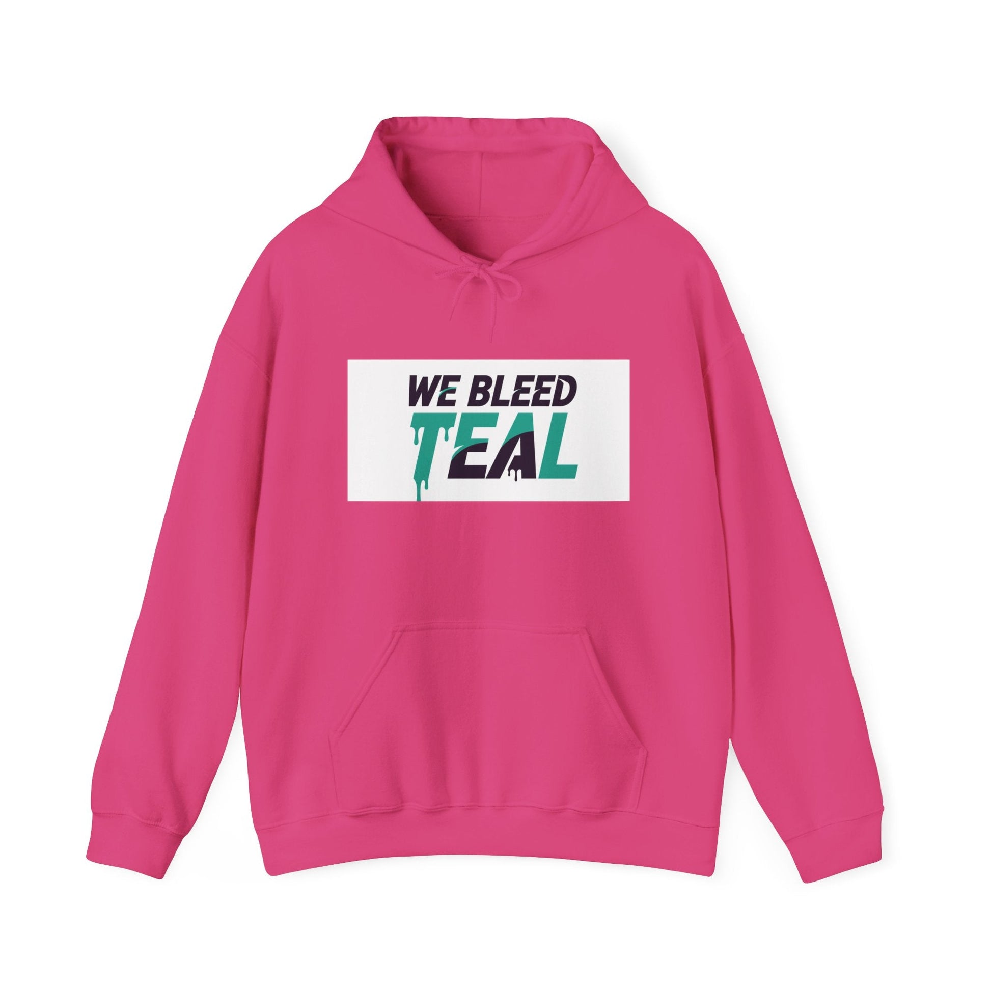 Teal Heart Hoodie - Unisex Heavy Blend Sweatshirt, Perfect for Gamers, Sport Fans, Casual Wear, Gift for Holidays Printify