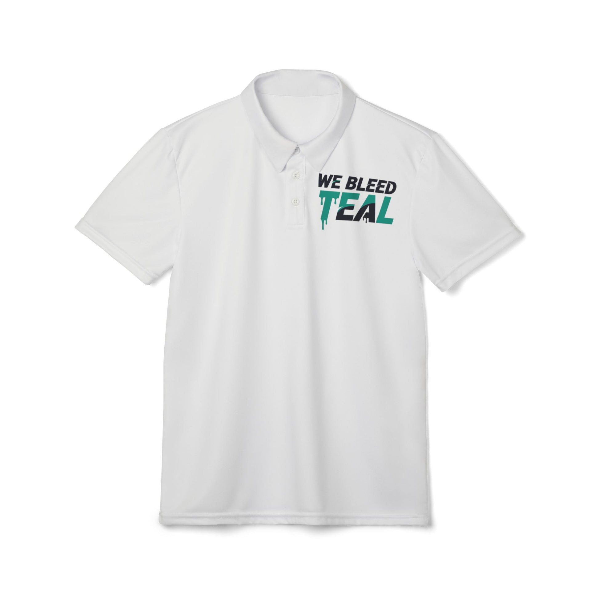 Teal Spirit Polo Shirt, Casual Wear, Team Apparel, Gift for Sports Fans, Everyday Style