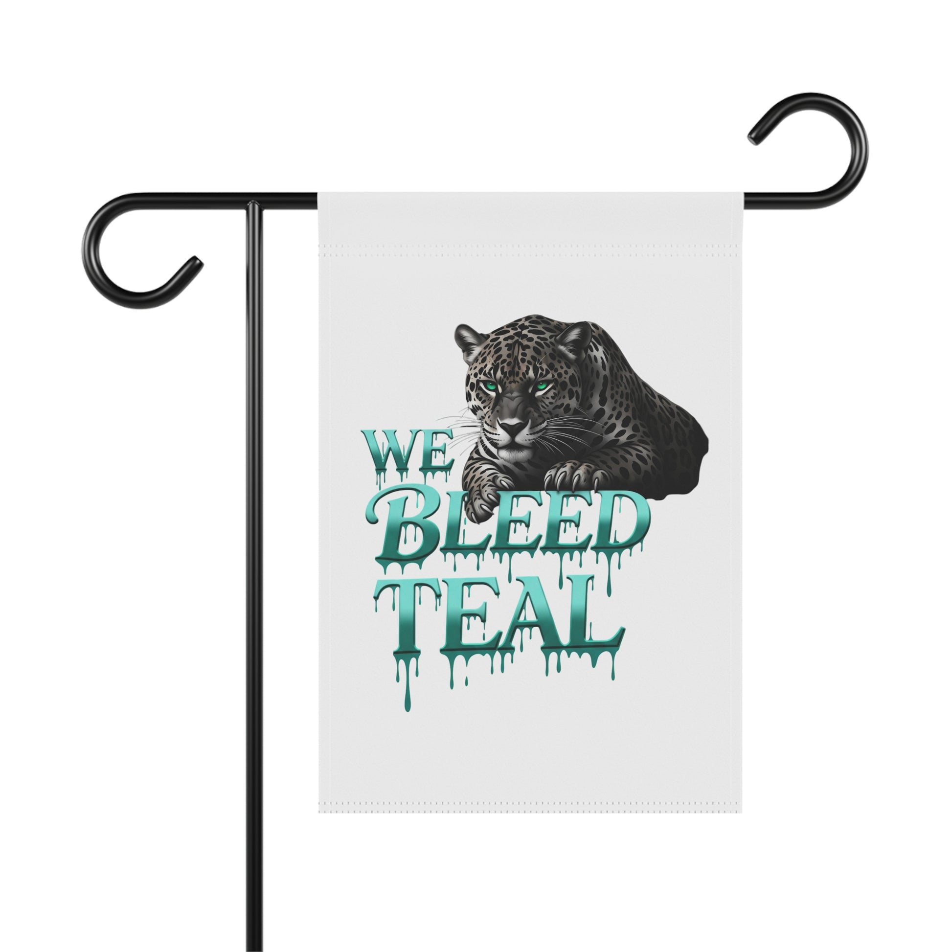 Teal Panther Garden Banner | Home Decor, Outdoor Flag, Animal Lover Gift, Garden Art, Unique Housewarming Present